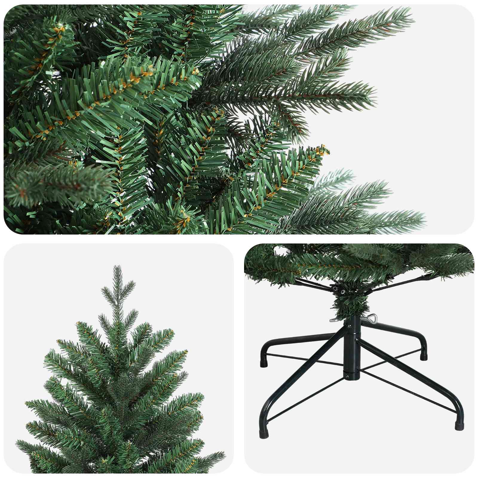 Umetno Zložljivo Božično Drevo 180 cm PVC in PE Zelena