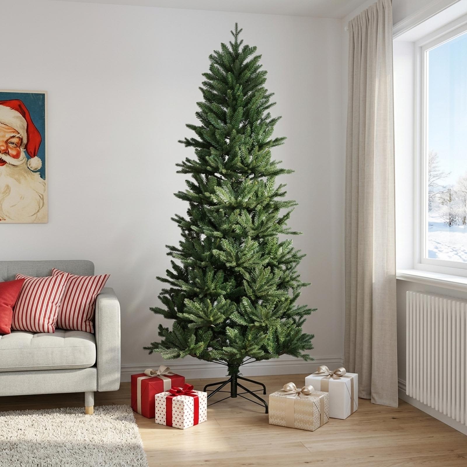 vidaXL Kunstigt Hinged Juletræ 240 cm PVC og PE Grøn