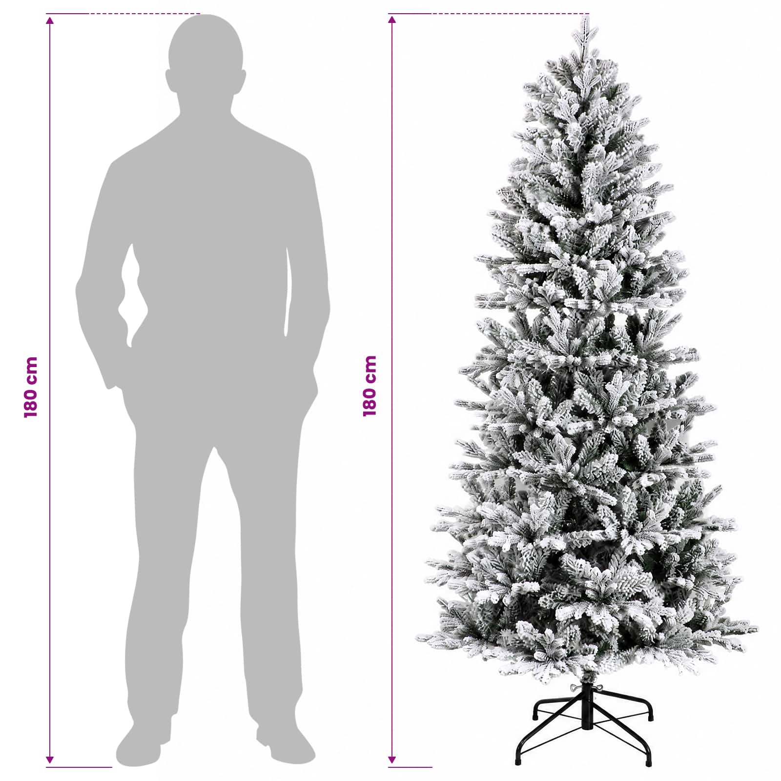 Umetno Zložljivo Božično Drevo 180 cm PVC in PE Zelena in Bela
