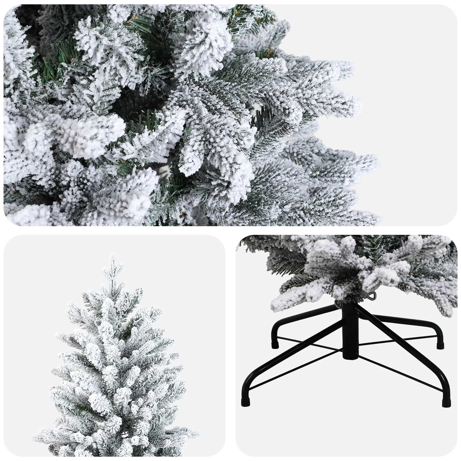 Umetno Zložljivo Božično Drevo 240 cm PVC in PE Zelena in Bela