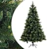 vidaXL Kunstlik kokkupandav j&otilde;ulupuu 120 cm PVC ja metall Roheline