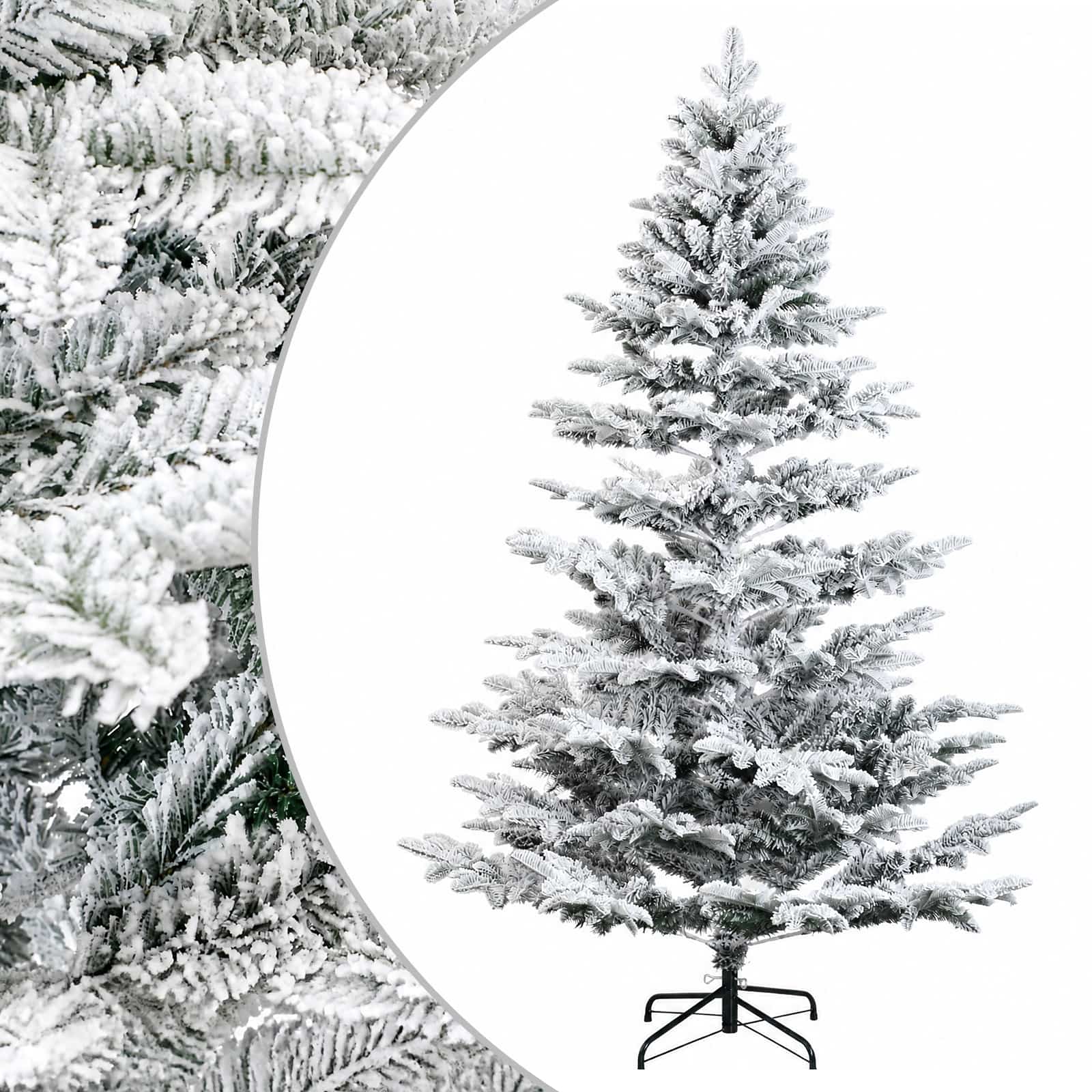 Umetno Zložljivo Božično Drevo 150 cm PE in PVC Zelena in bela