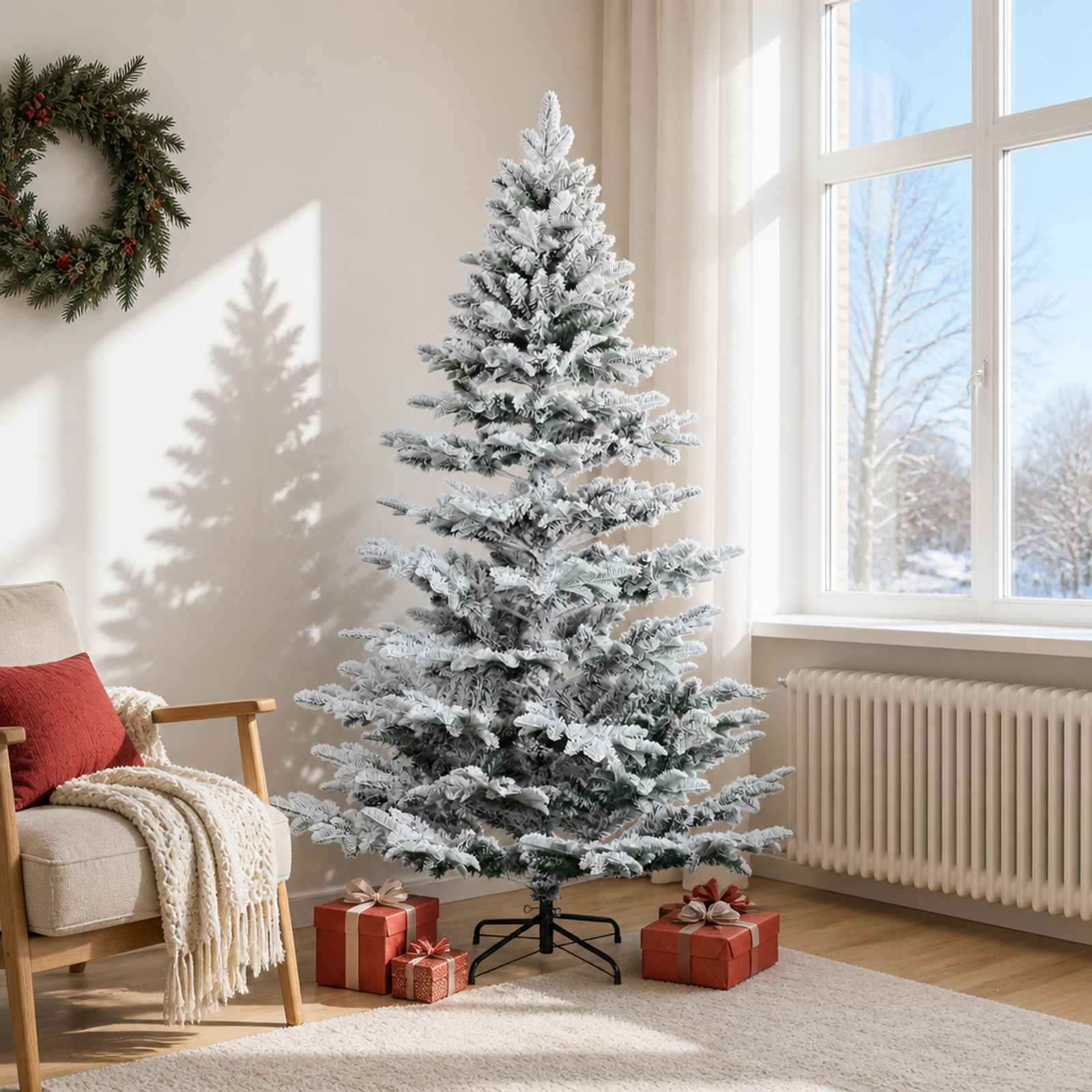 VidaXL Mākslīgā Saliekamā Ziemassvētku Egle 180