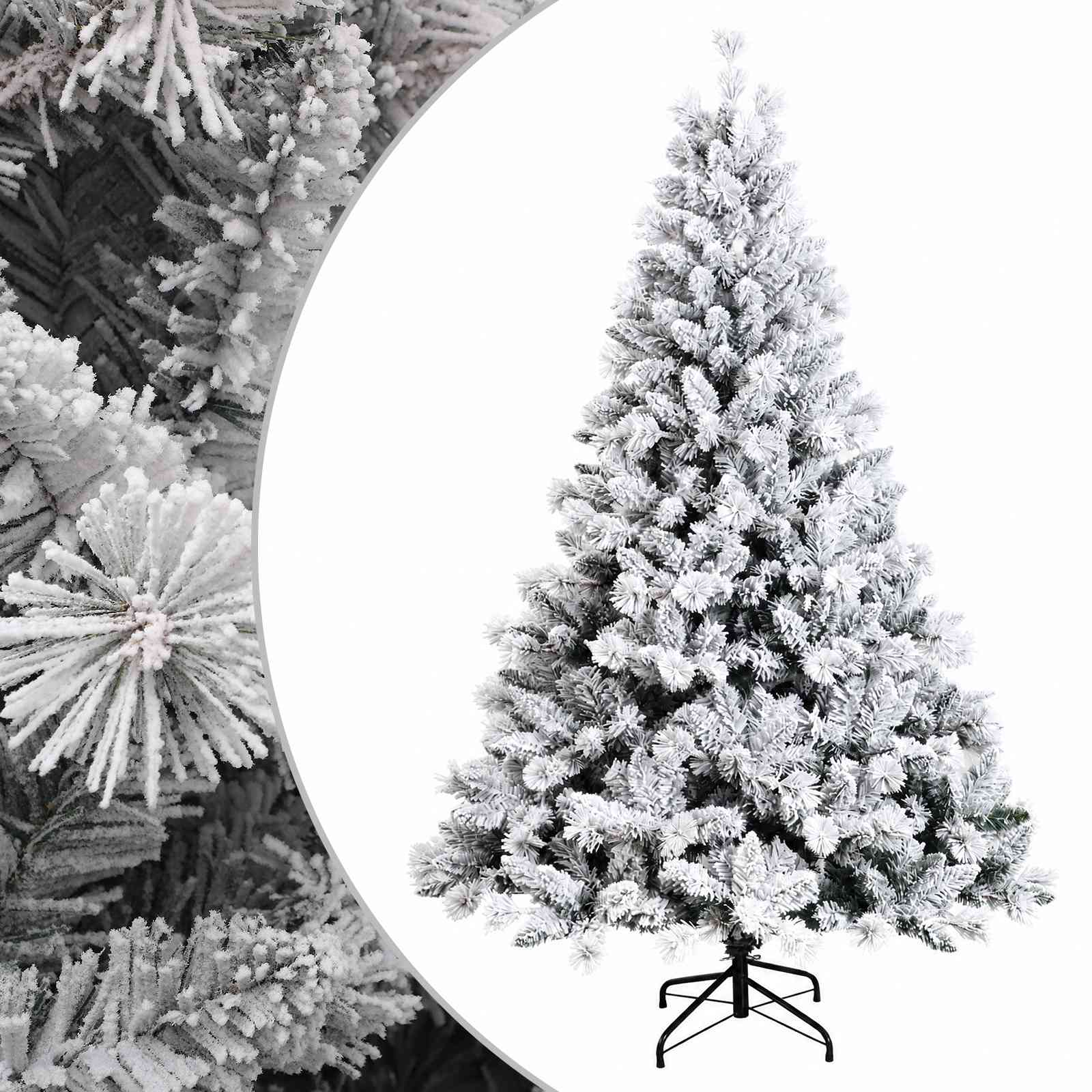 vidaXL Umelý Sklápací Vianočný Stromček 240 cm PVC a kov