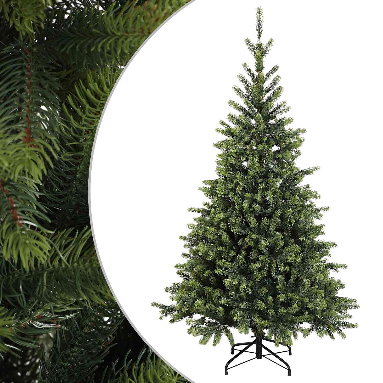 vidaXL Umelý Sklápací Vianočný Stromček 240 cm PVC a kov Zelená