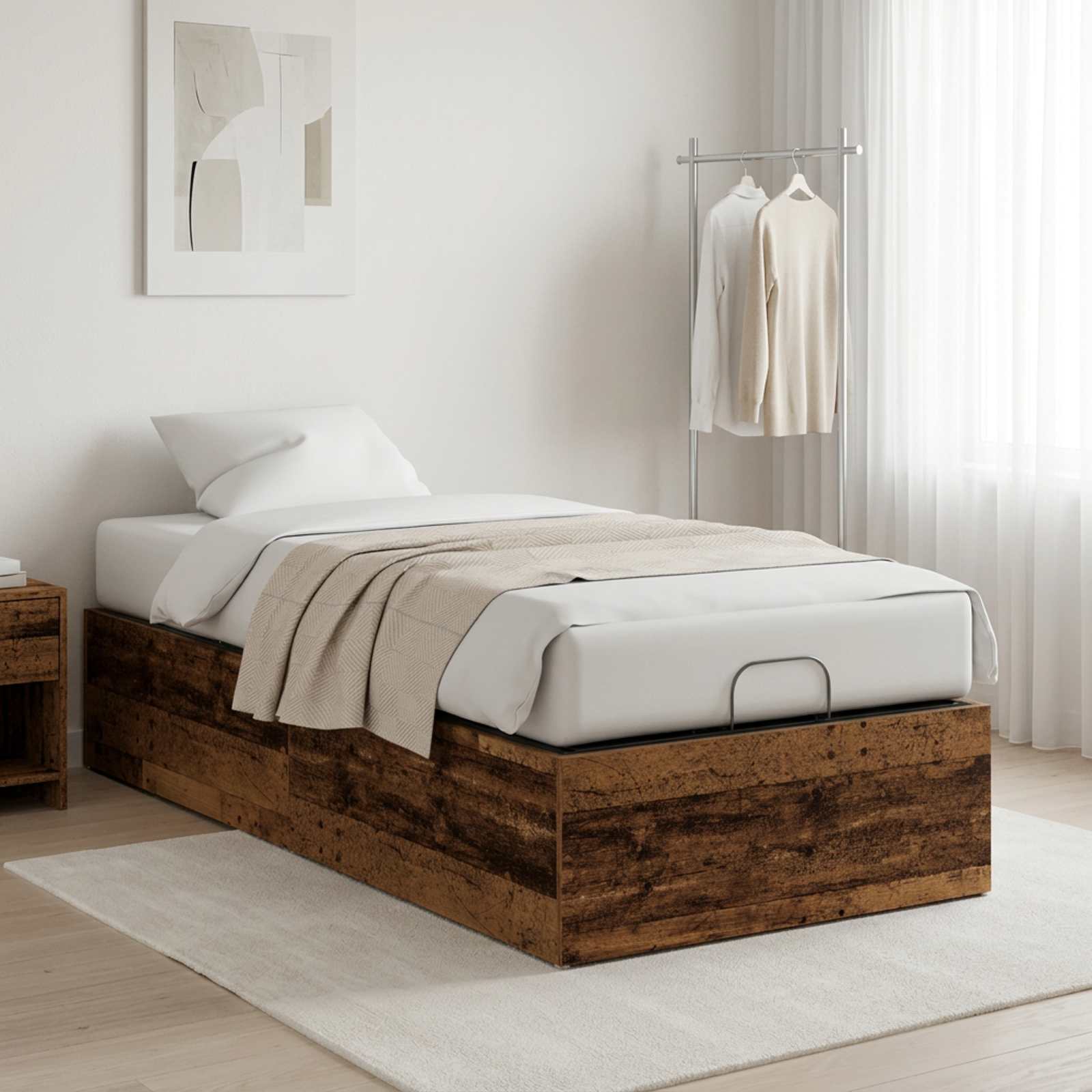 vidaXL Bettumrandung für verstellbare Bettbasis Eichenholz 90 x 200 cm