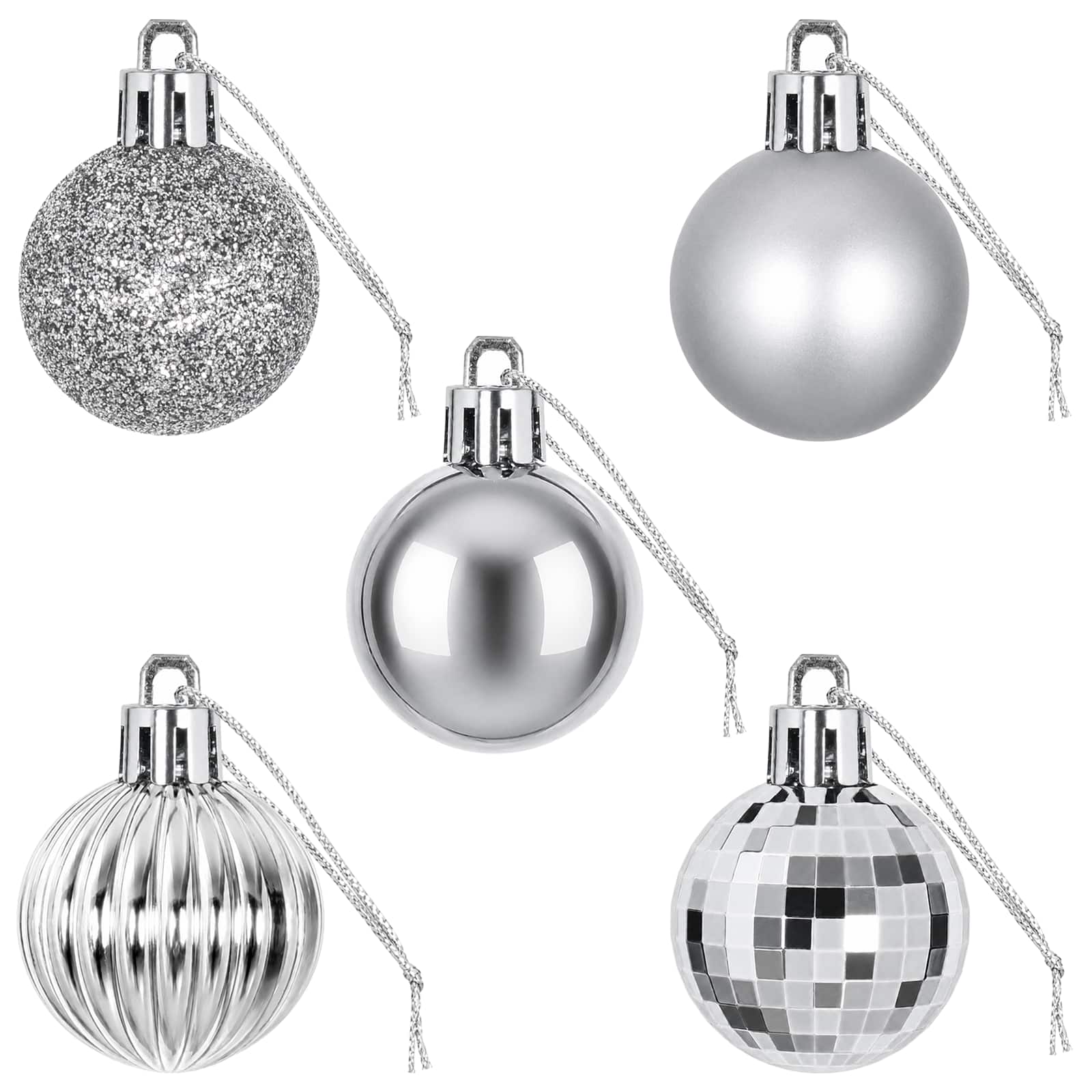 vidaXL Kerstballen set 150 st zilver Dia. 3 cm Polystyreen, foto 4