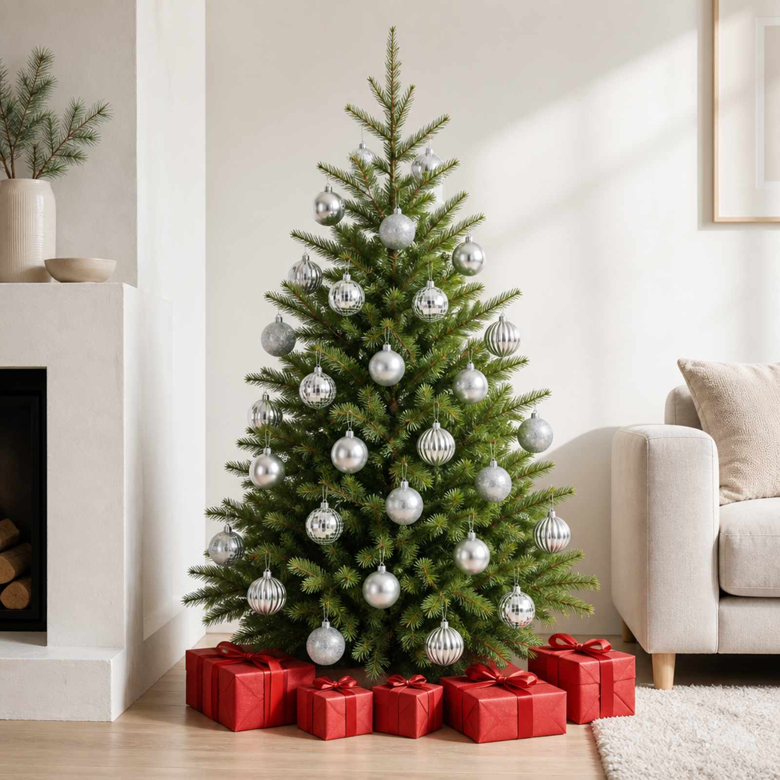 vidaXL Julekuglesæt 75 stk. Sølv 6 cm Polystyren