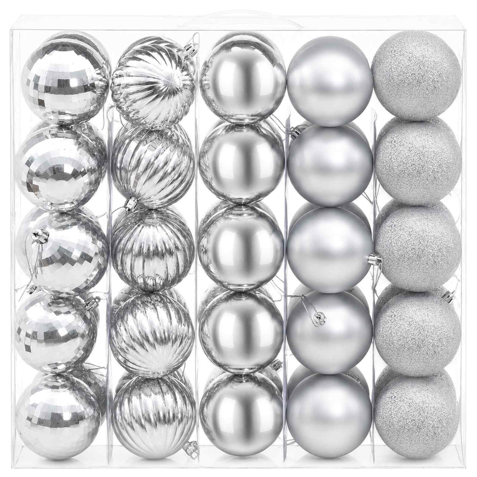 vidaXL Kerstballen set 75 st zilver 6 cm Polystyreen, foto 2