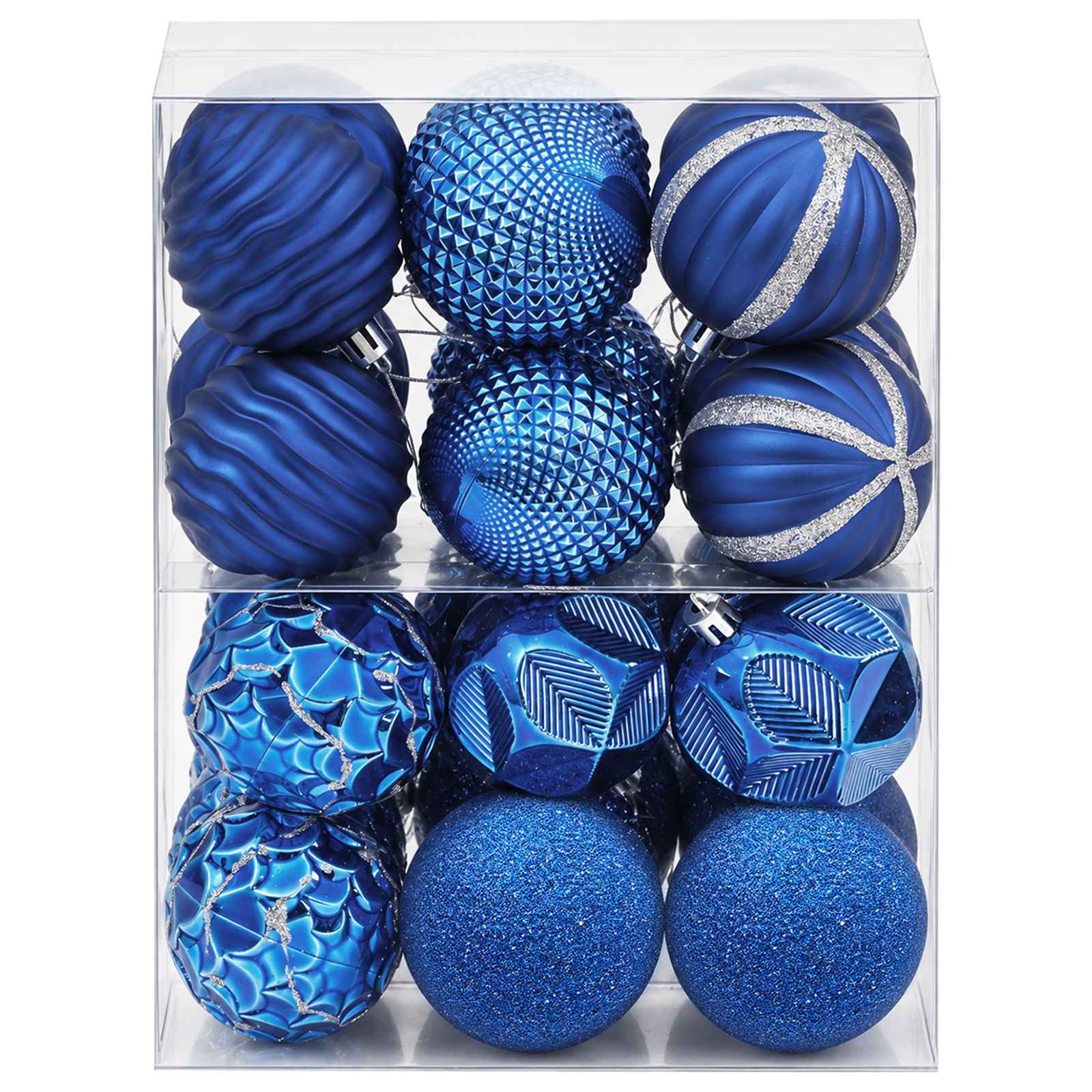 vidaXL Kerstballen set 36 st Blauw Dia. 6 cm Polystyreen, foto 2