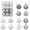 vidaXL J&otilde;ulupalli komplekt 36 tk Valge ja hall 6 cm Pol&uuml;st&uuml;reen