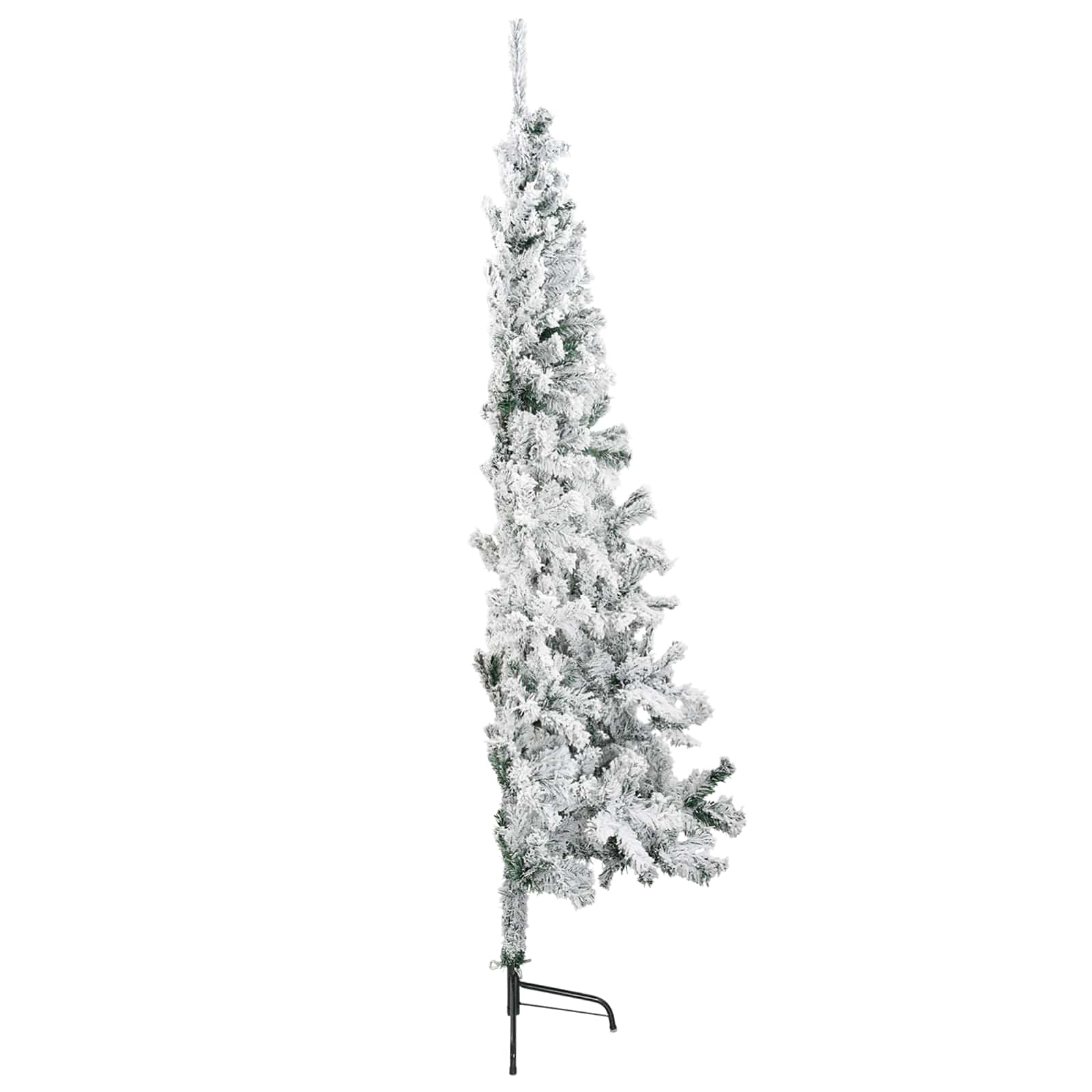 Umestno božično drevo 210 cm PVC in jeklo Zelena in Bela