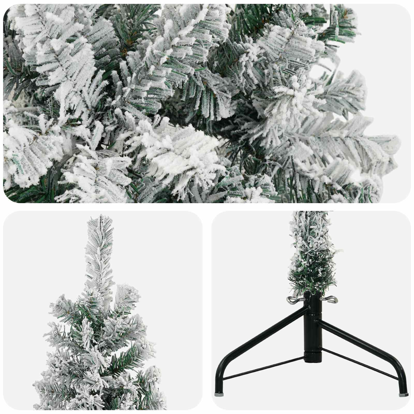 Umestno božično drevo 210 cm PVC in jeklo Zelena in Bela