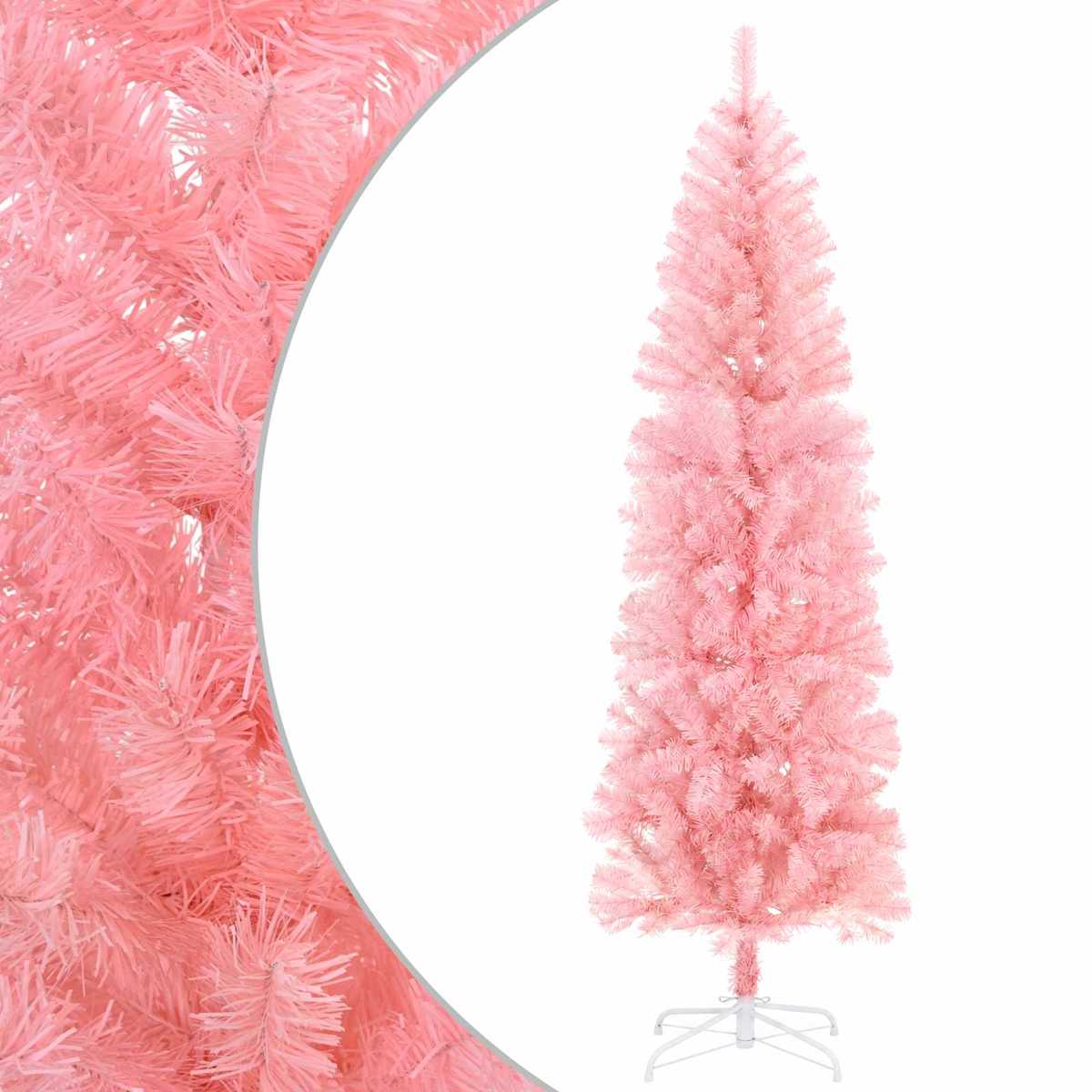 Kunstigt slankt juletræ PVC og Stål - Billede 2