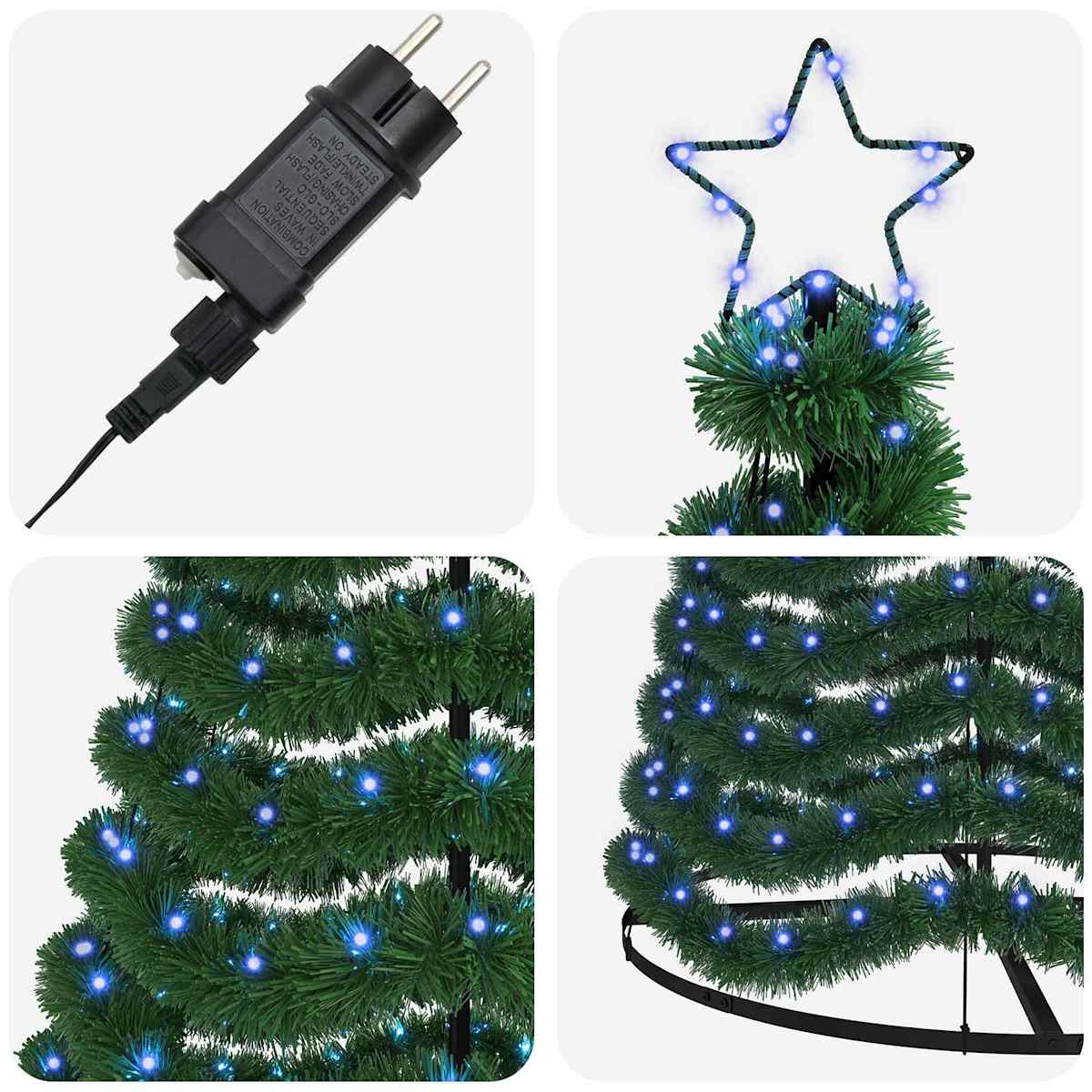 Glimmerjuletræ med LED-lys og fod EKENAS 370 LED'er - Billede 4