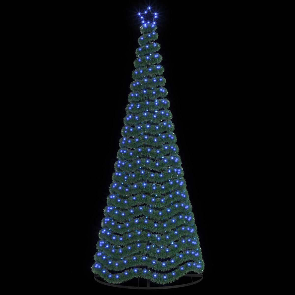Glimmerjuletræ med LED-lys og fod EKENAS 370 LED'er - Billede 3