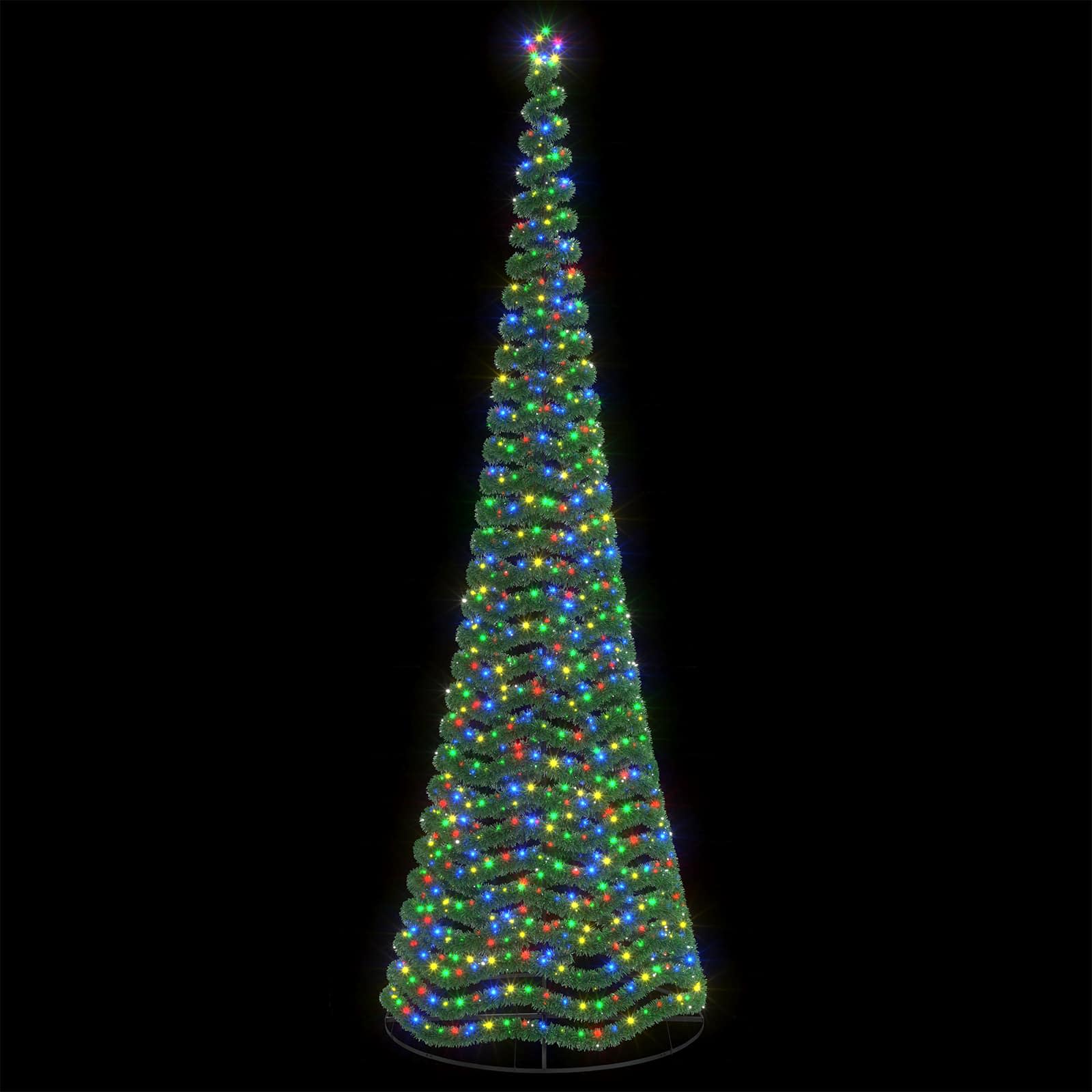 vidaXL Led-tinselkerstboom met voet EKENAS 500 cm 868 LED's groen, foto 2