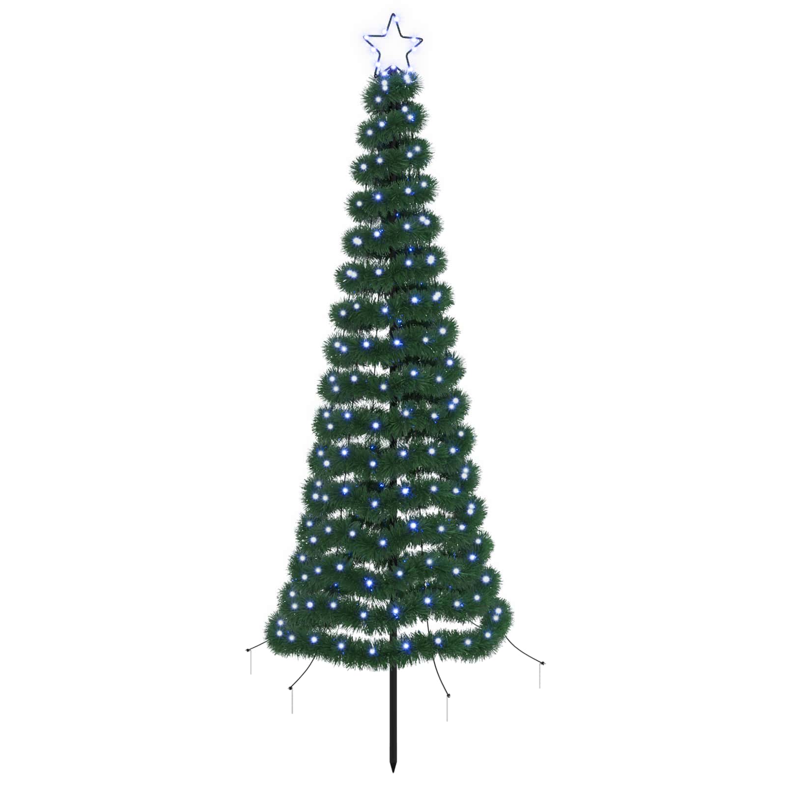 vidaXL LED lametový vianočný stromček so zápichom EKENAS 180 cm