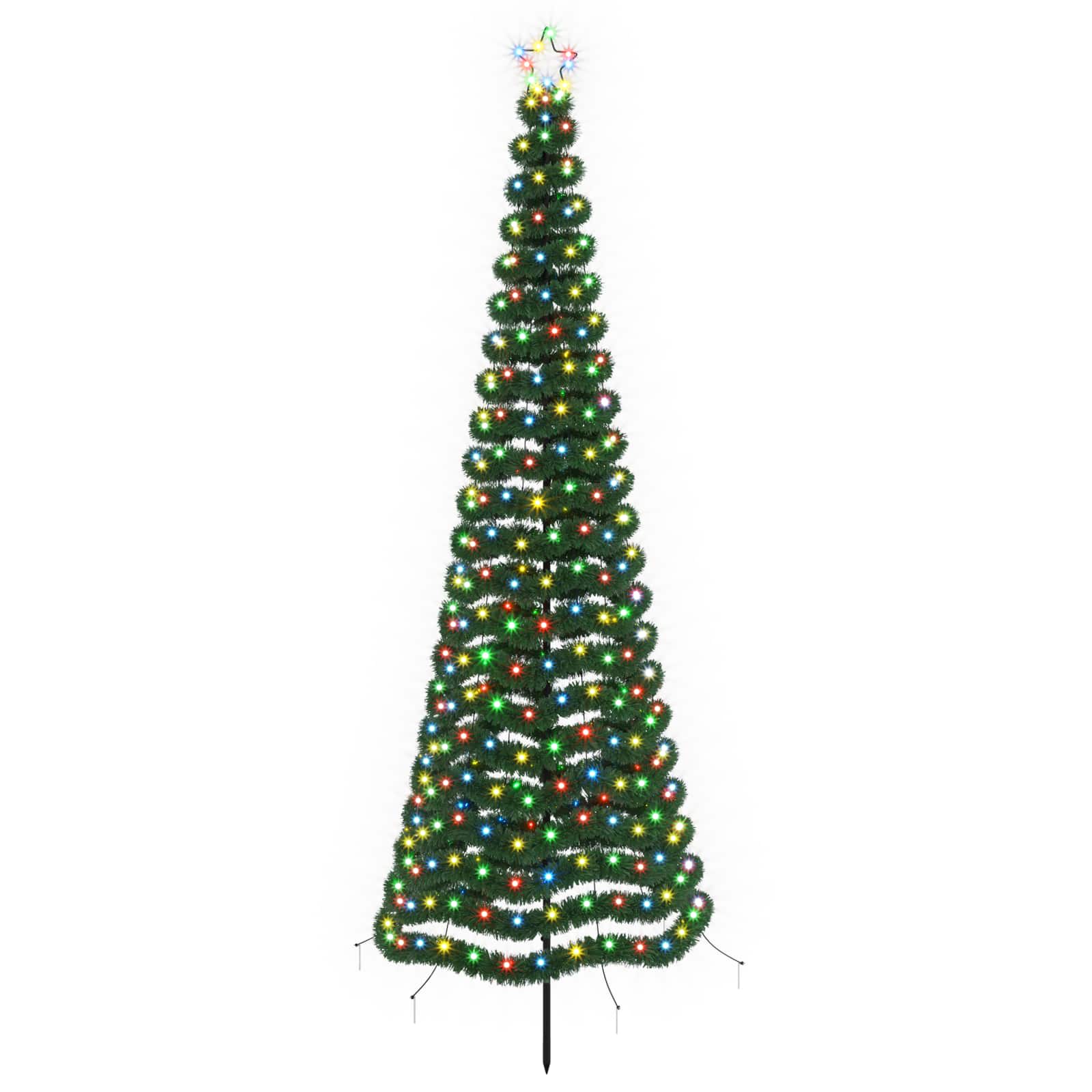 vidaXL LED lametový vianočný stromček so zápichom EKENAS 250 cm