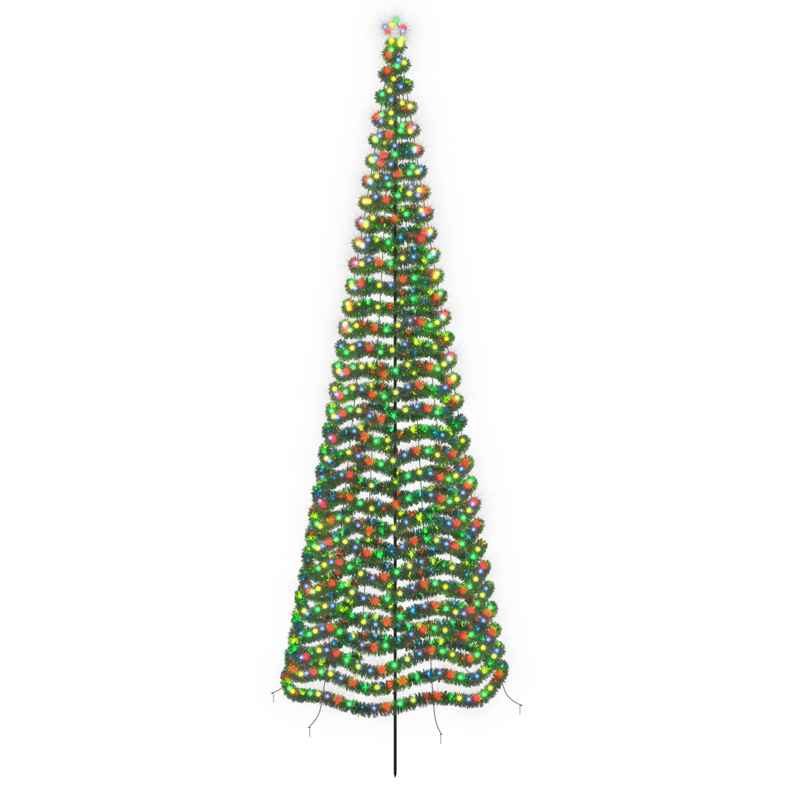 vidaXL LED lametový vianočný stromček so zápichom EKENAS 500 cm