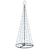 vidaXL Alusega spiraalne LED-j&otilde;ulupuu EKENAS 180 cm 220 LED-i