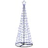 vidaXL Alusega spiraalne LED-j&otilde;ulupuu EKENAS 180 cm 220 LED-i Sinine