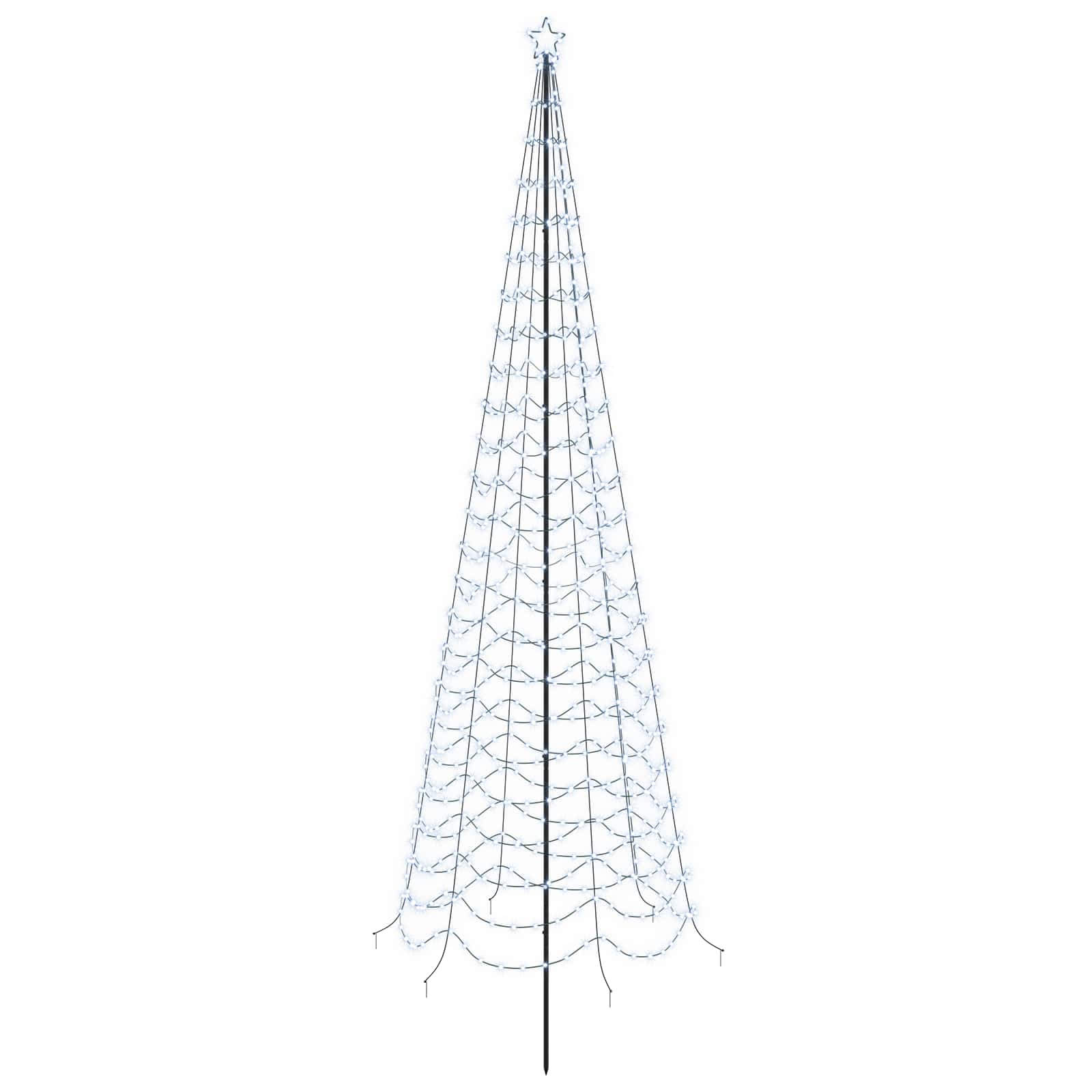 vidaXL LED špirálový vianočný stromček so zápichom EKENAS 400 cm