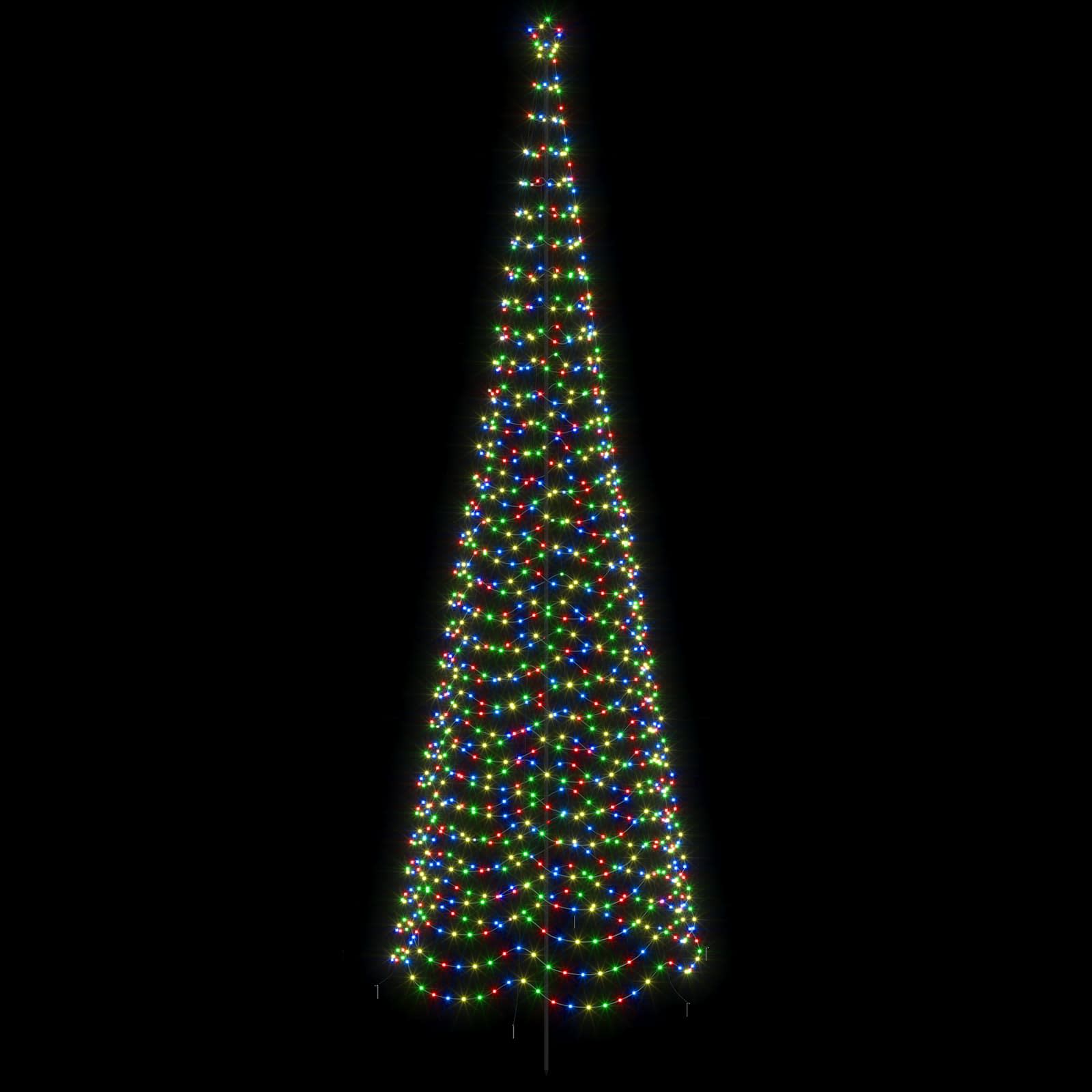 vidaXL LED-Weihnachtsbaum Spirale mit Erdspieß EKENAS 500 cm 868 LEDs – Bild 3