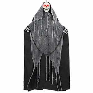 vidaXL Halloweeni rippuv viikatemees SPOOKA Must 112 x 164 cm