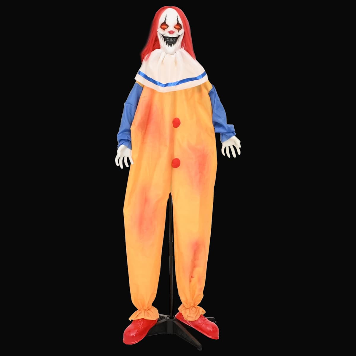 Uhyggelig halloween-klovn SPOOKA Gul og Blå 126,5 x 180 cm - Billede 4