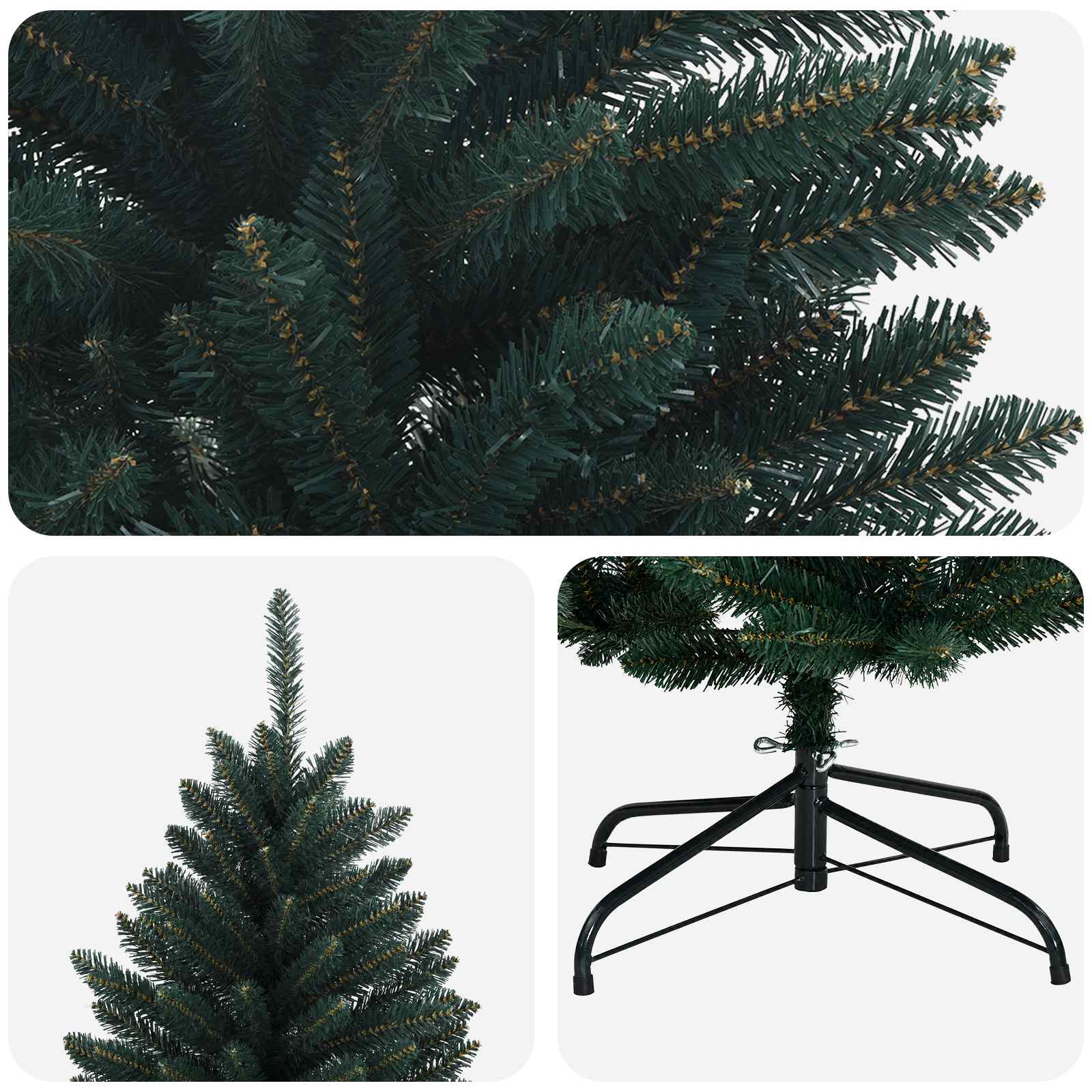 Umetno Zložljivo Božično Drevo 120 cm PVC Temno zelena