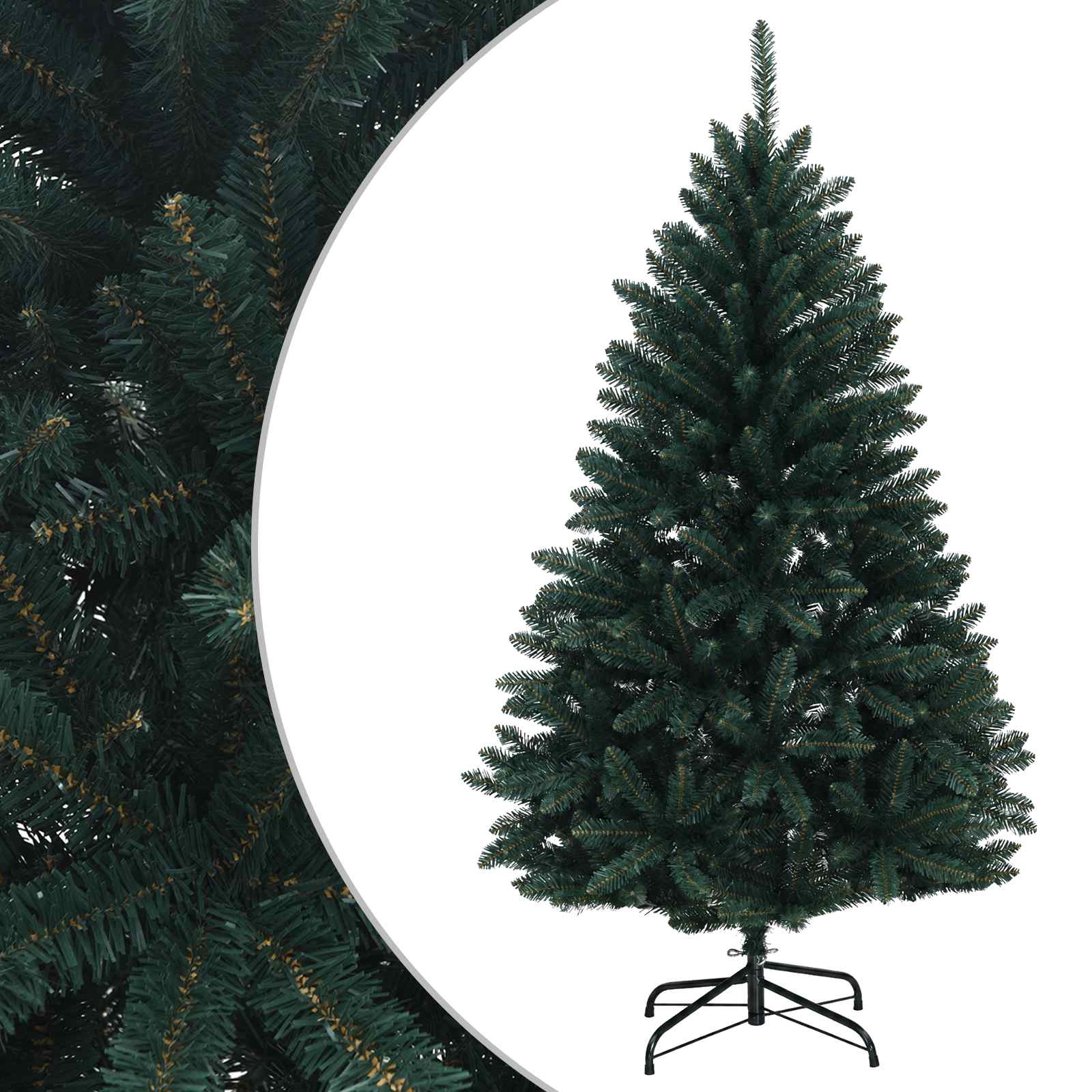 Umetno Zložljivo Božično Drevo 120 cm PVC Temno zelena