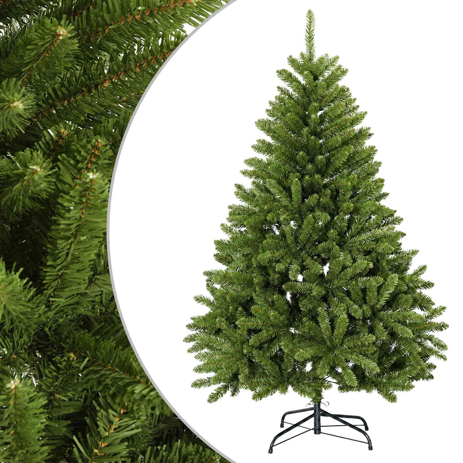 vidaXL Kunstmatige Inklapbare Kerstboom 180 cm PVC Lichtgroen groen, foto 3