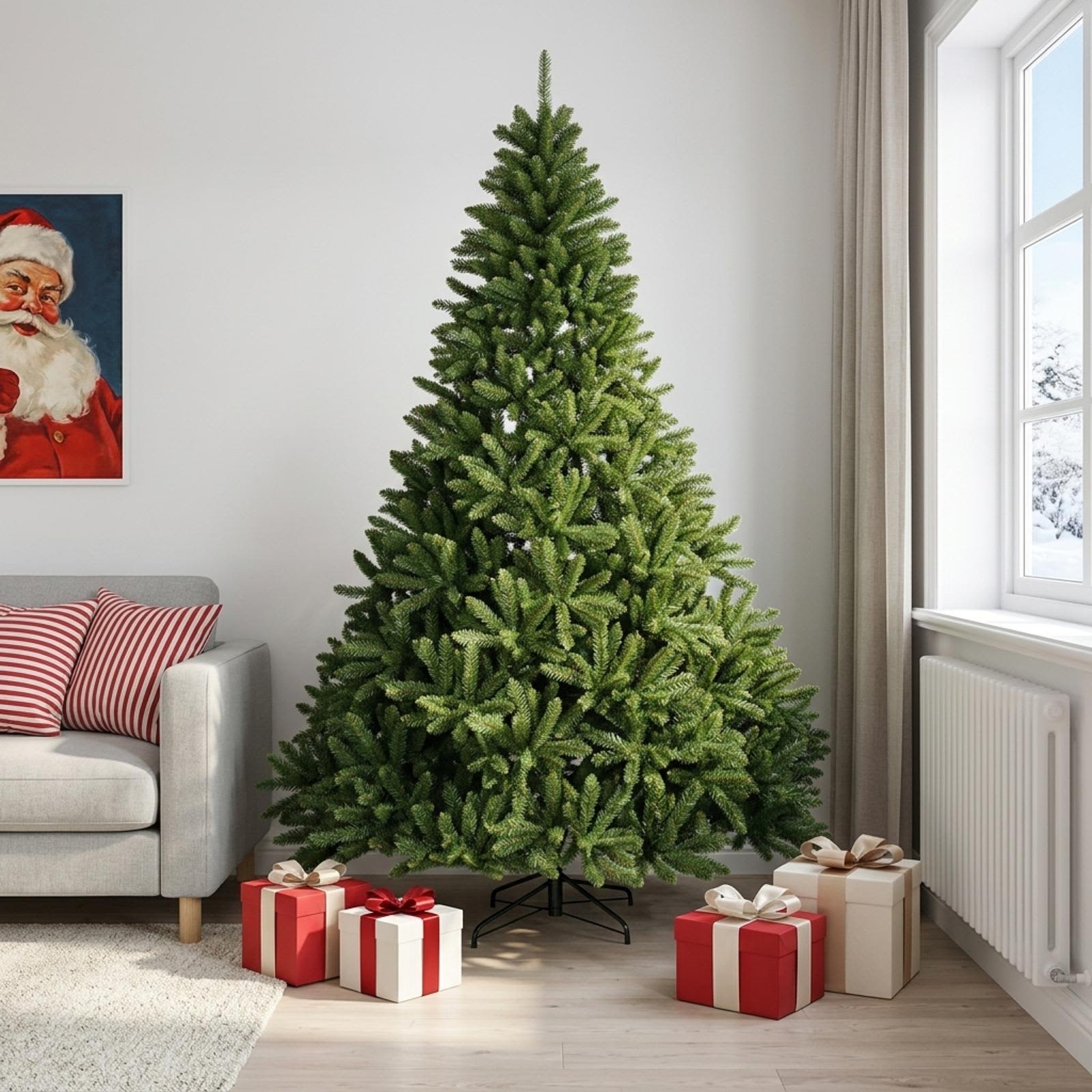 vidaXL Salkomallinen tekoinen joulukuusi 210 cm Polyvinyylikloridi