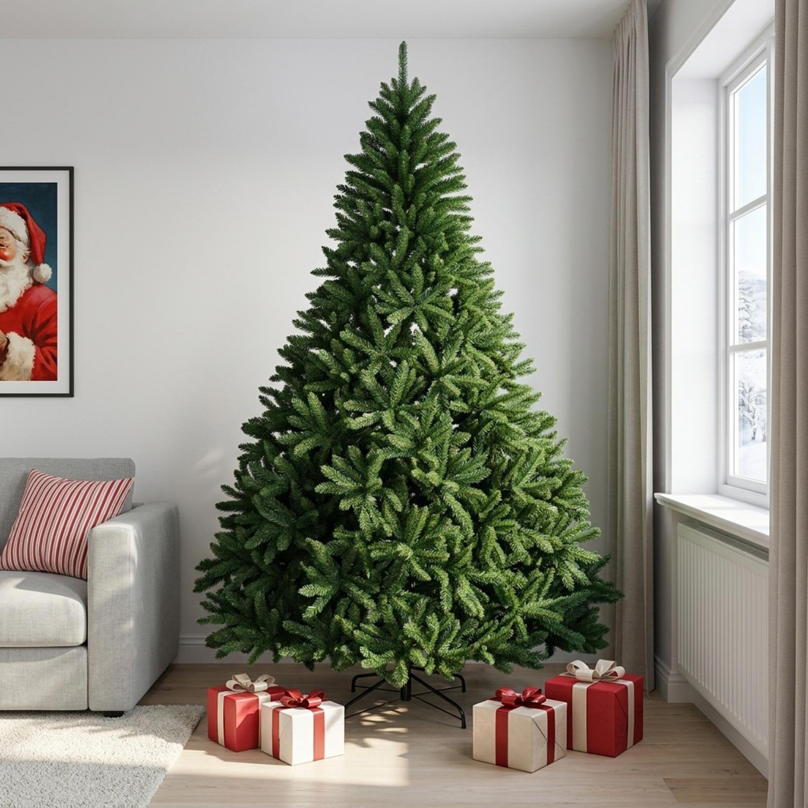 vidaXL Salkomallinen tekoinen joulukuusi 210 cm Polyvinyylikloridi