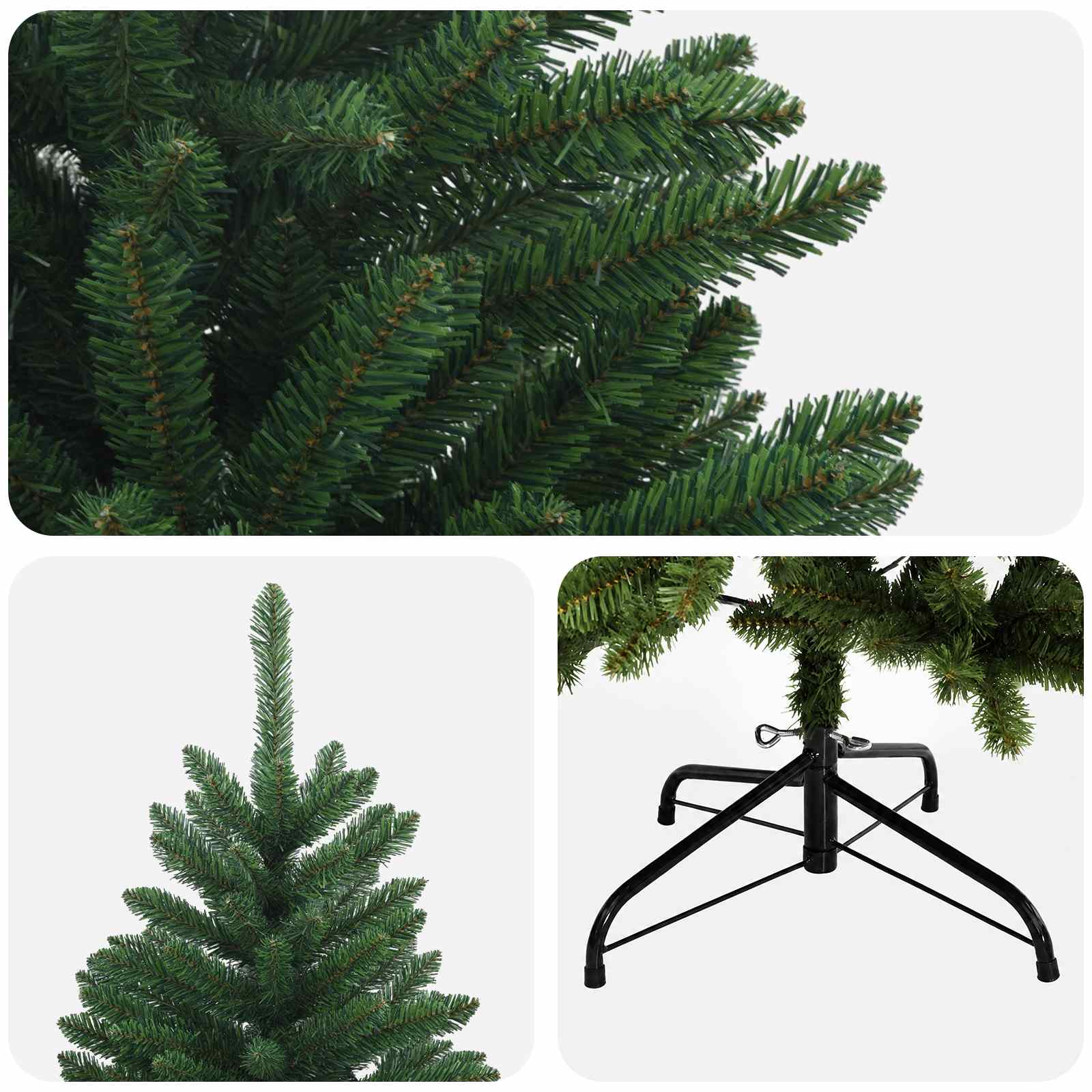 vidaXL Kunstmatige Inklapbare Kerstboom 210 cm PVC Medium Groen, foto 4