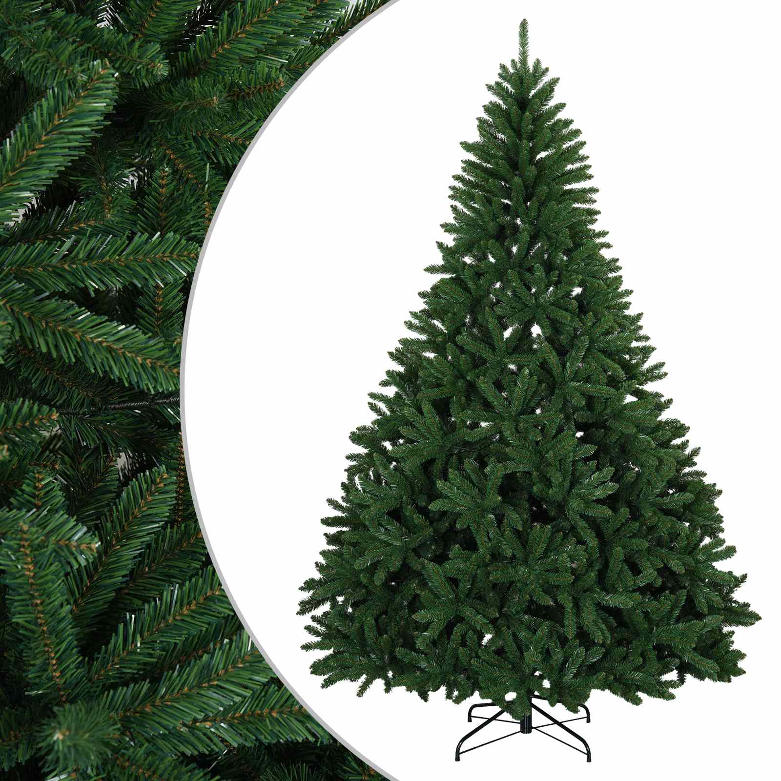 vidaXL Kunstmatige Inklapbare Kerstboom 210 cm PVC Medium Groen, foto 3