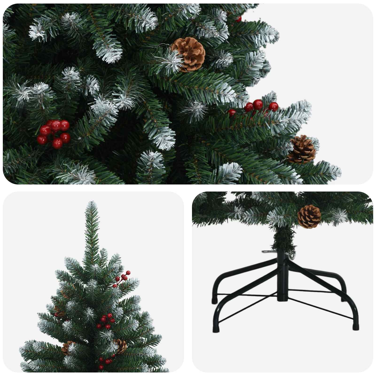 vidaXL Kunstkerstboom met scharniersysteem 300 cm PVC groen, foto 4
