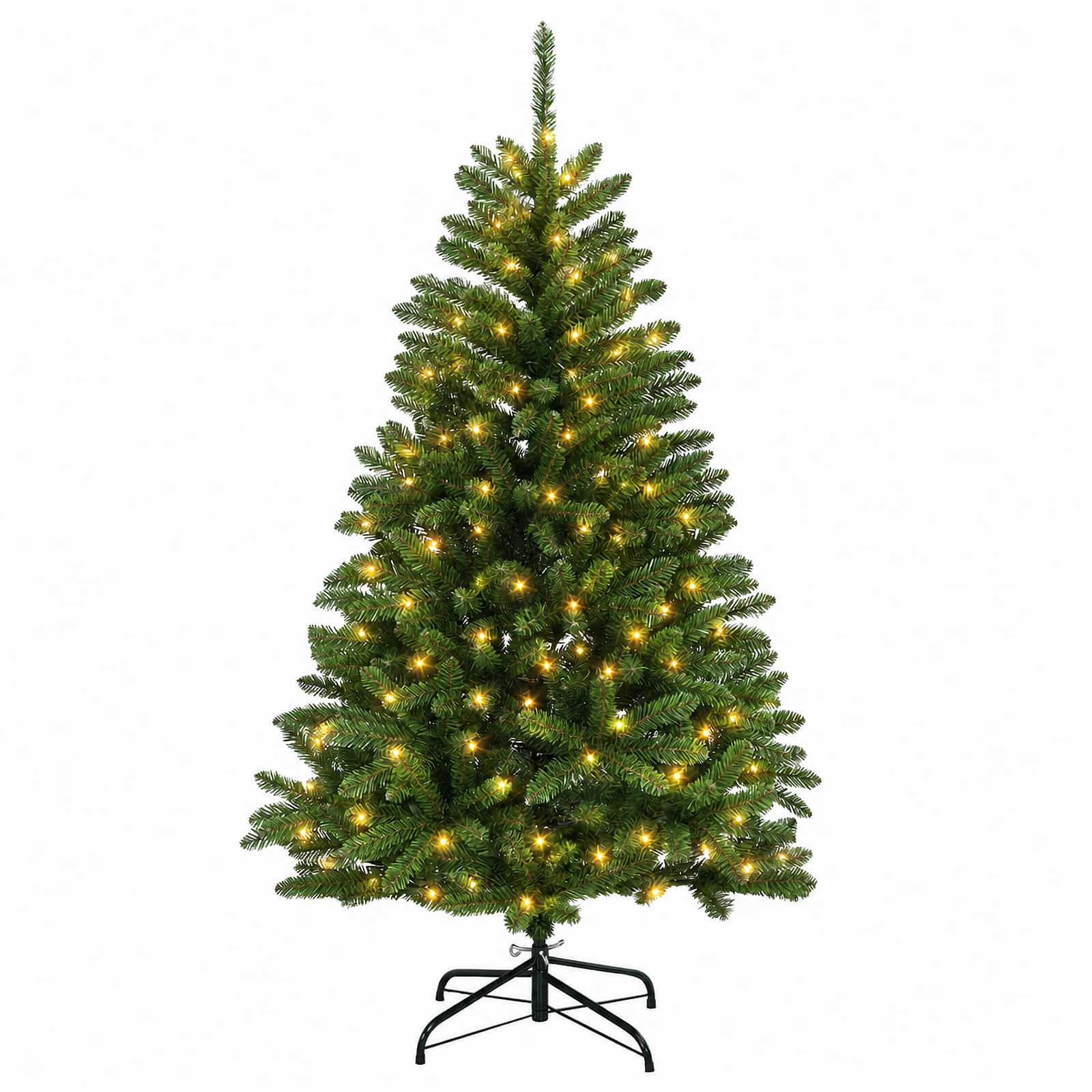 Umetno Zložljivo Božično Drevo 120 cm 150 LED Toplo bela