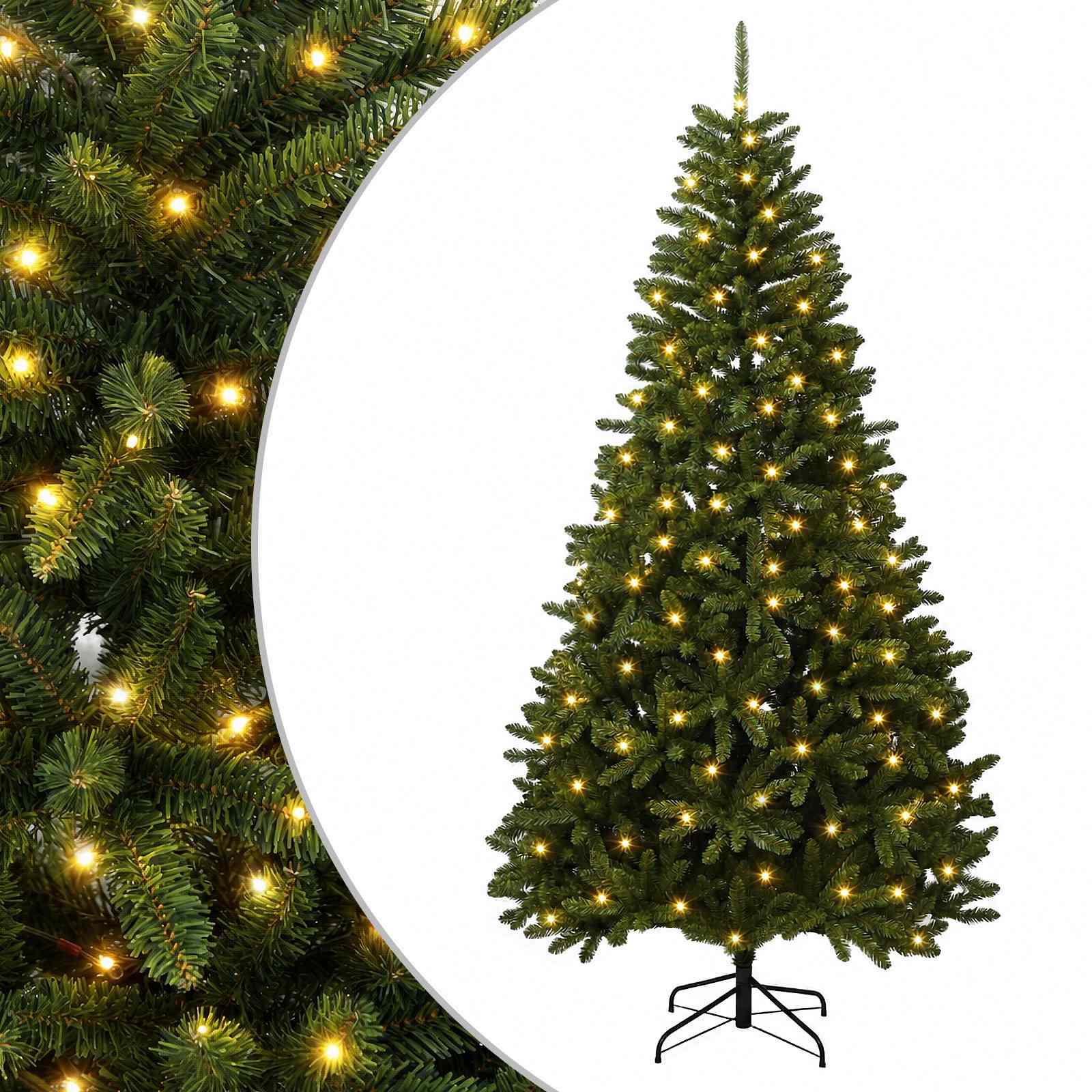 vidaXL Künstlicher klappbarer Weihnachtsbaum 240 cm 600 LEDs – Bild 2
