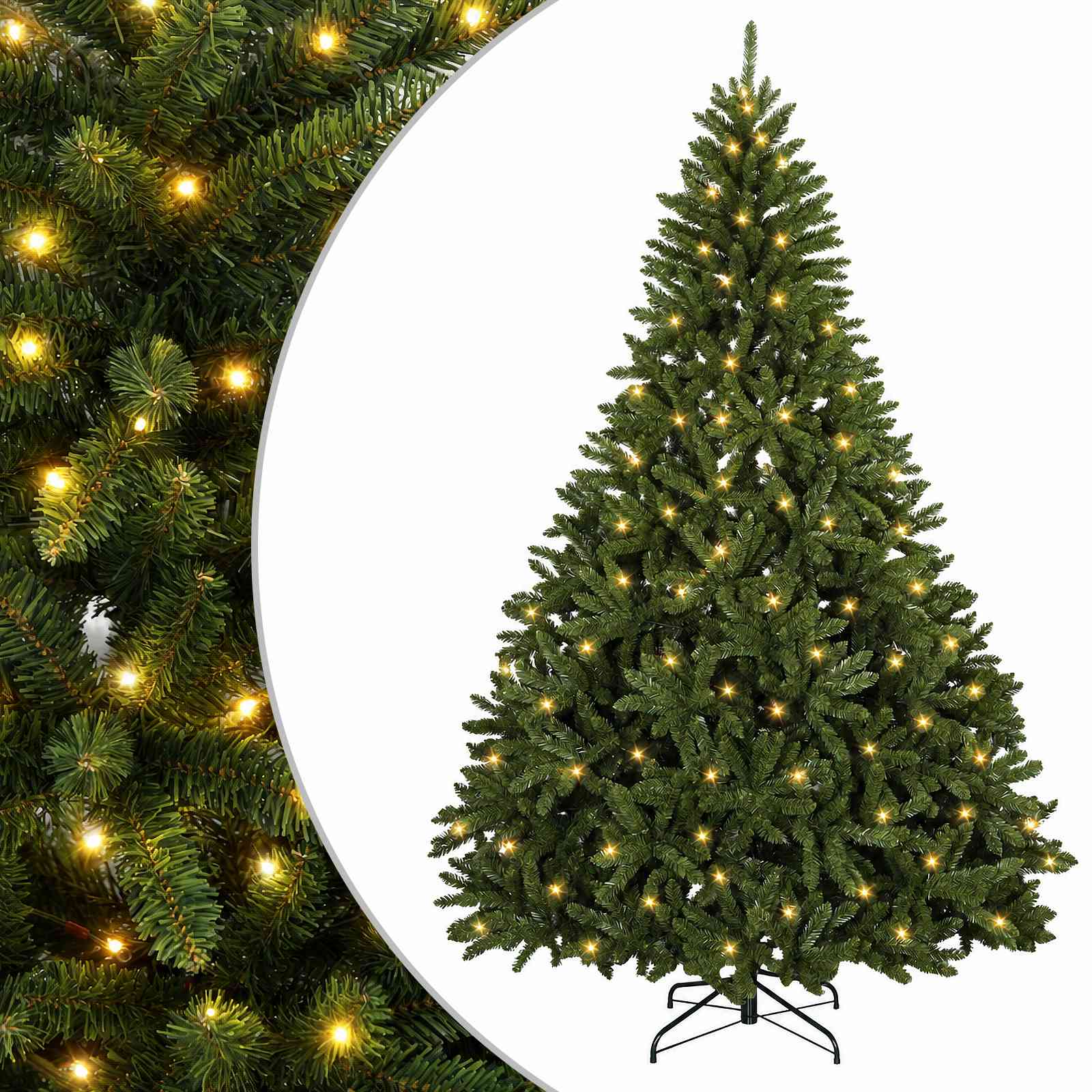 vidaXL Umelý Sklápací Vianočný Stromček 300 cm 1000 LED Teplá biela