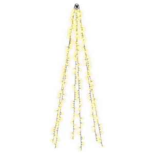 vidaXL 6 LEDiga j&otilde;ulupuu tuled 540 LED-i Soe valge &Oslash; 70 x 180 cm