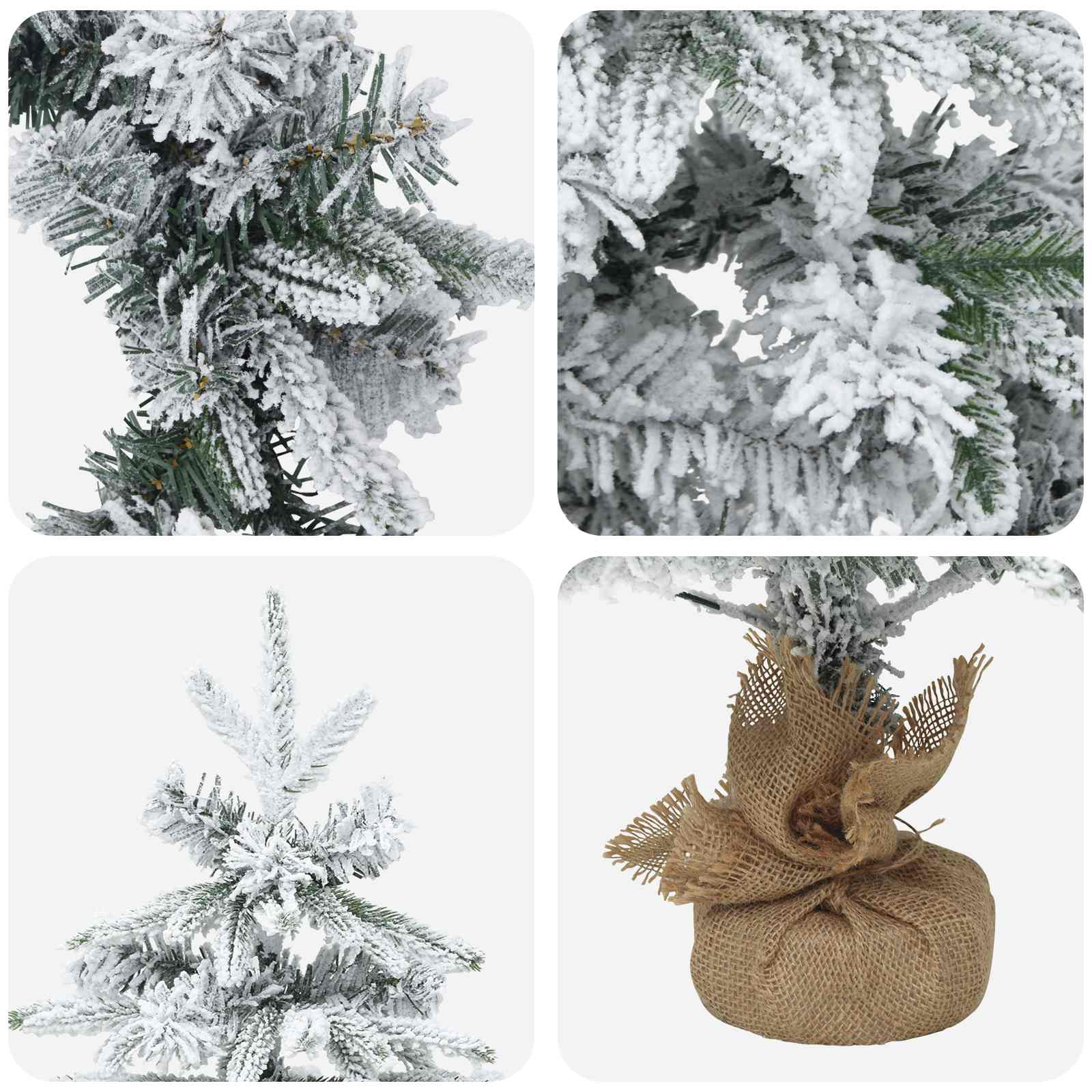 Mini božično drevesce 45 cm PVC in PE Zelena in Bela