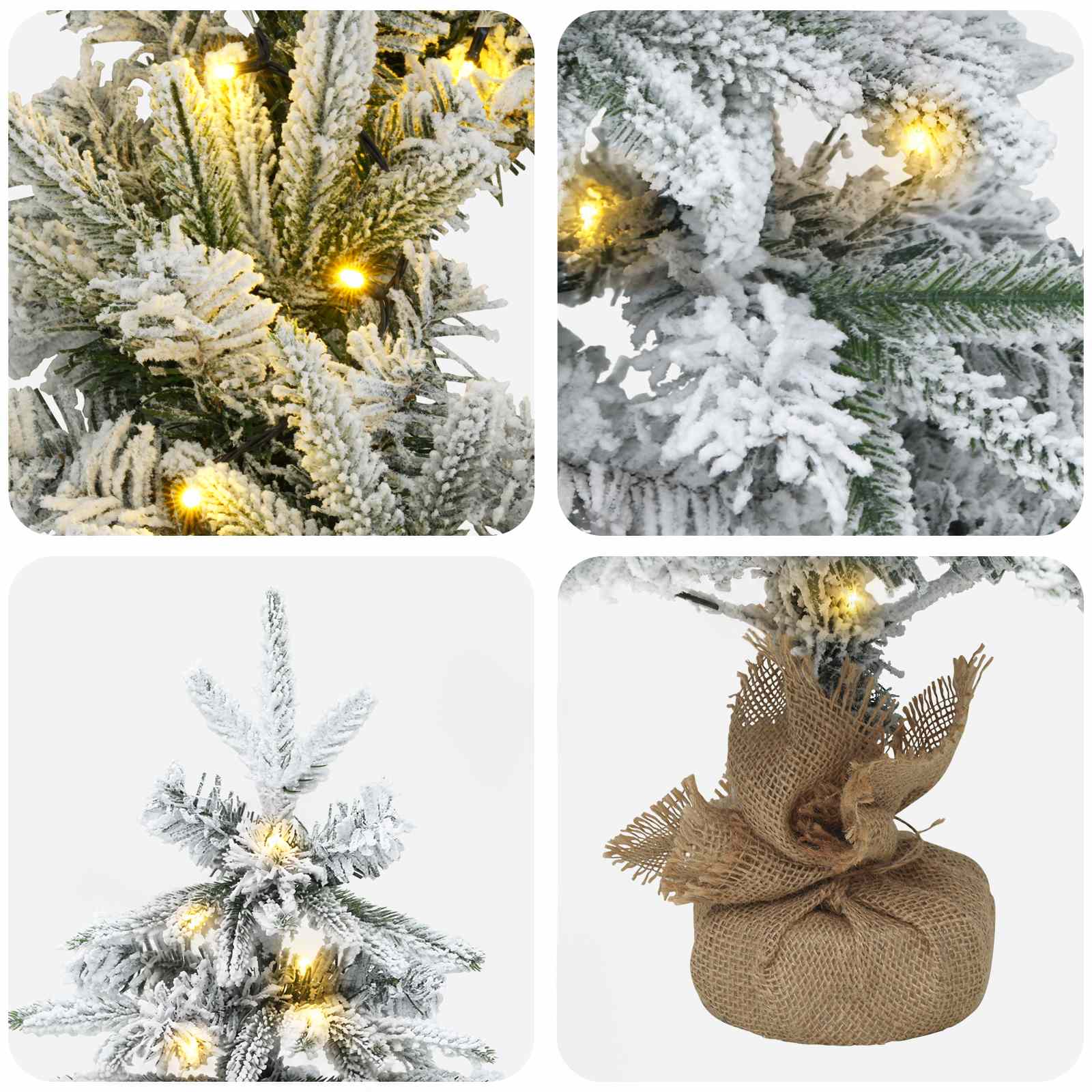 Mini božično drevesce 45 cm 125 LED Toplo bela PVC in PE