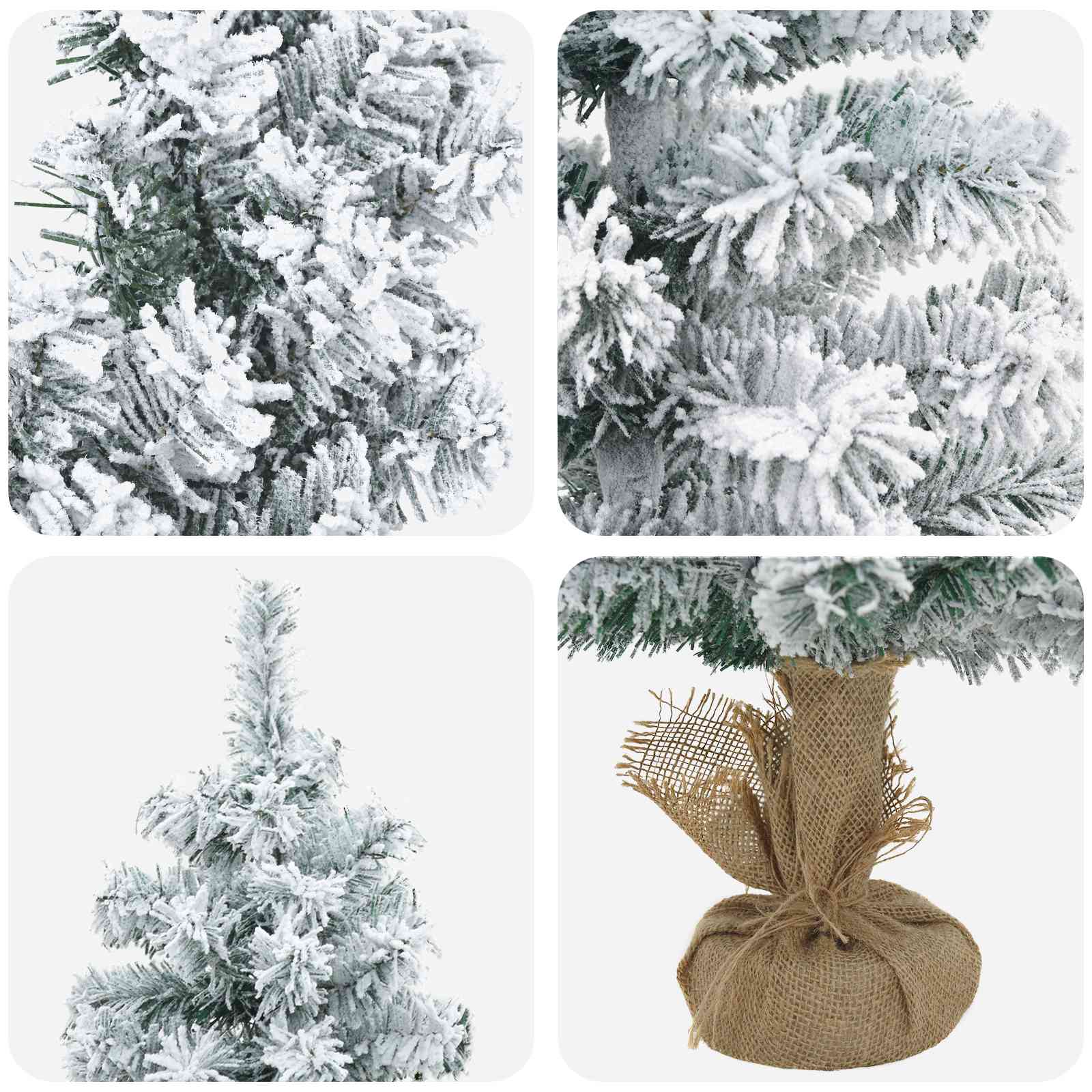 Komplet mini božičnih dreves 90 cm PVC Zelena in Bela