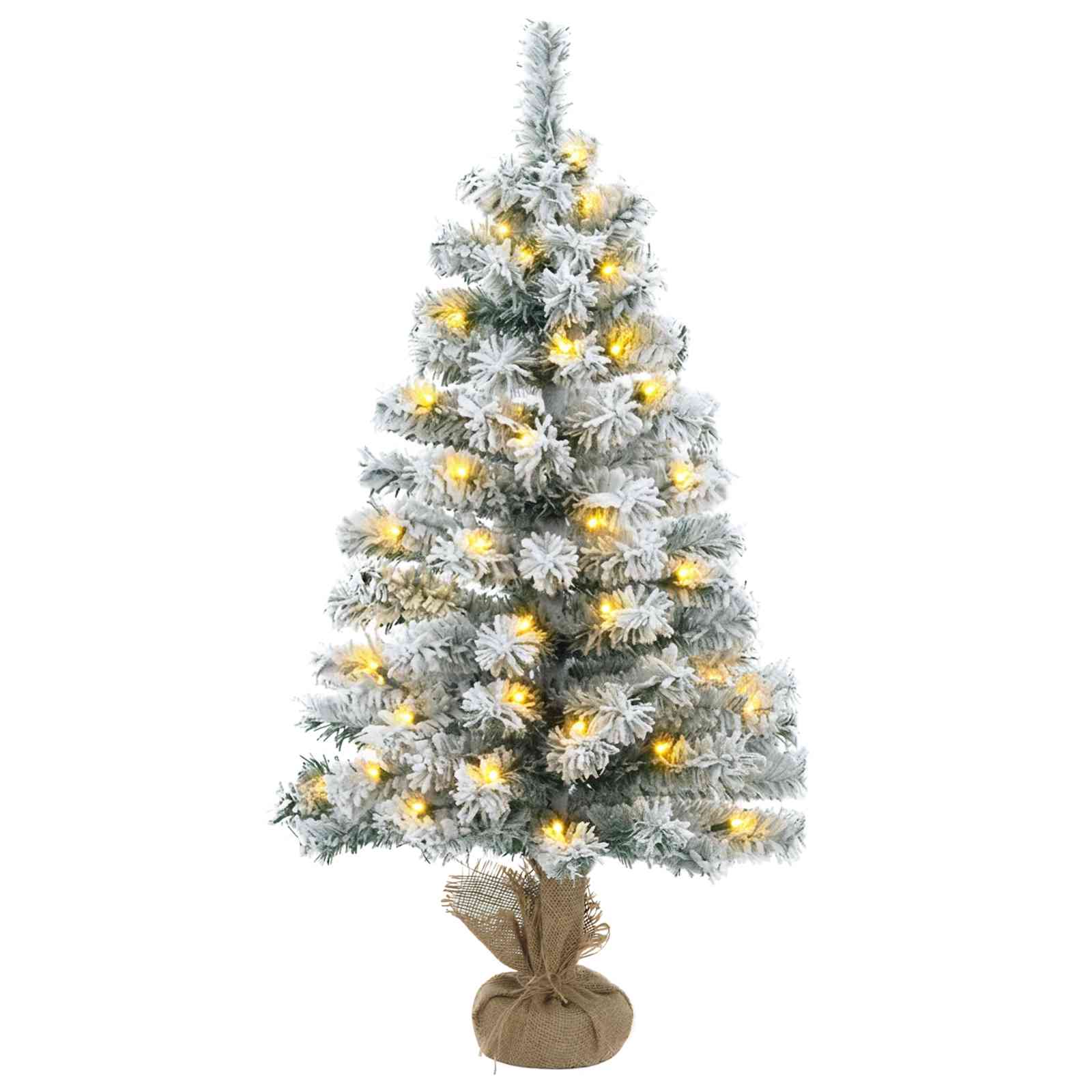 Komplet mini božičnih dreves 90 cm 175 LED Toplo bela PVC
