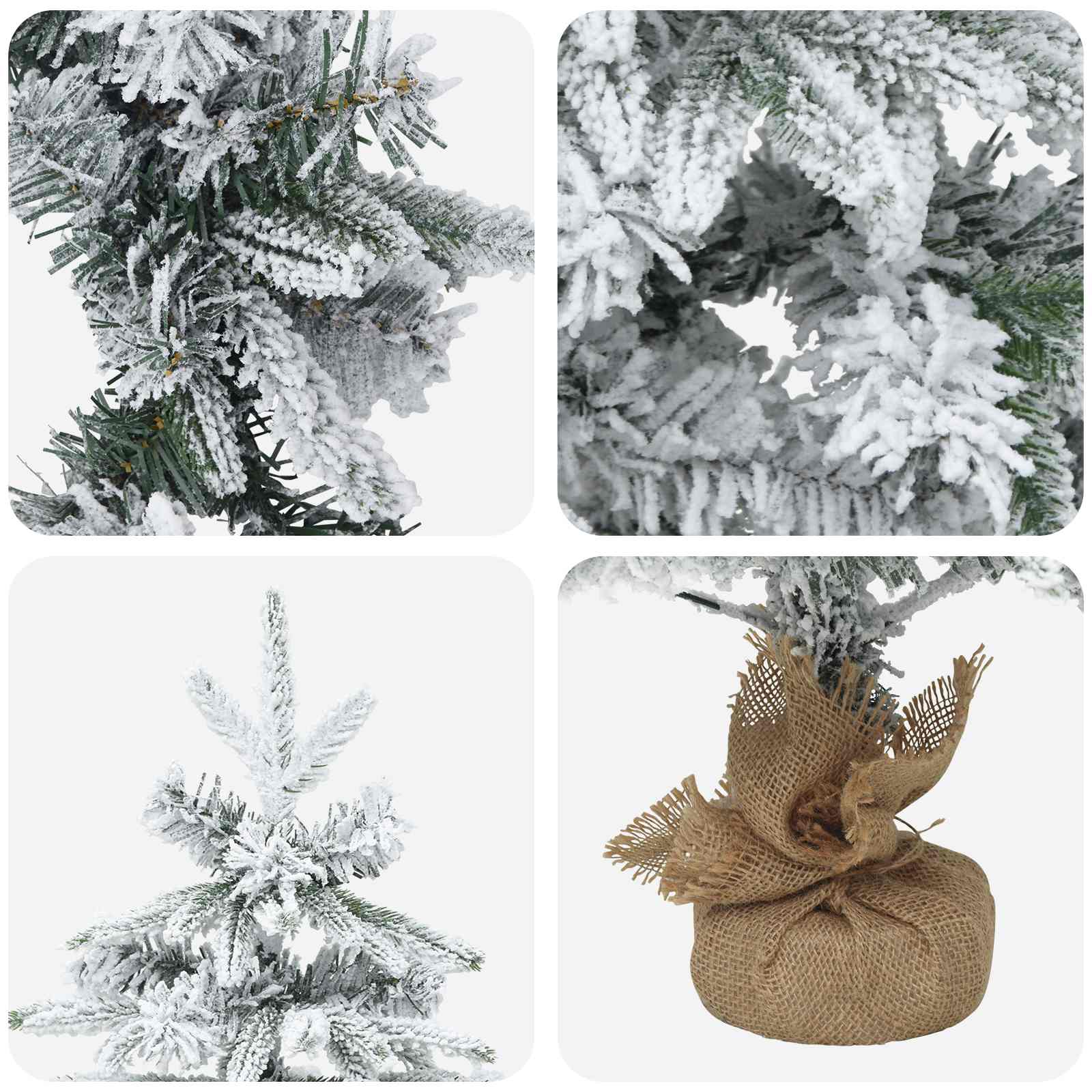 Mini božično drevesce 90 cm PVC in PE Zelena in Bela