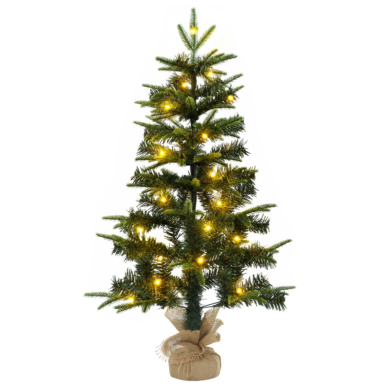 Mini božično drevesce 90 cm 175 LED Toplo bela PVC in PE Zelena