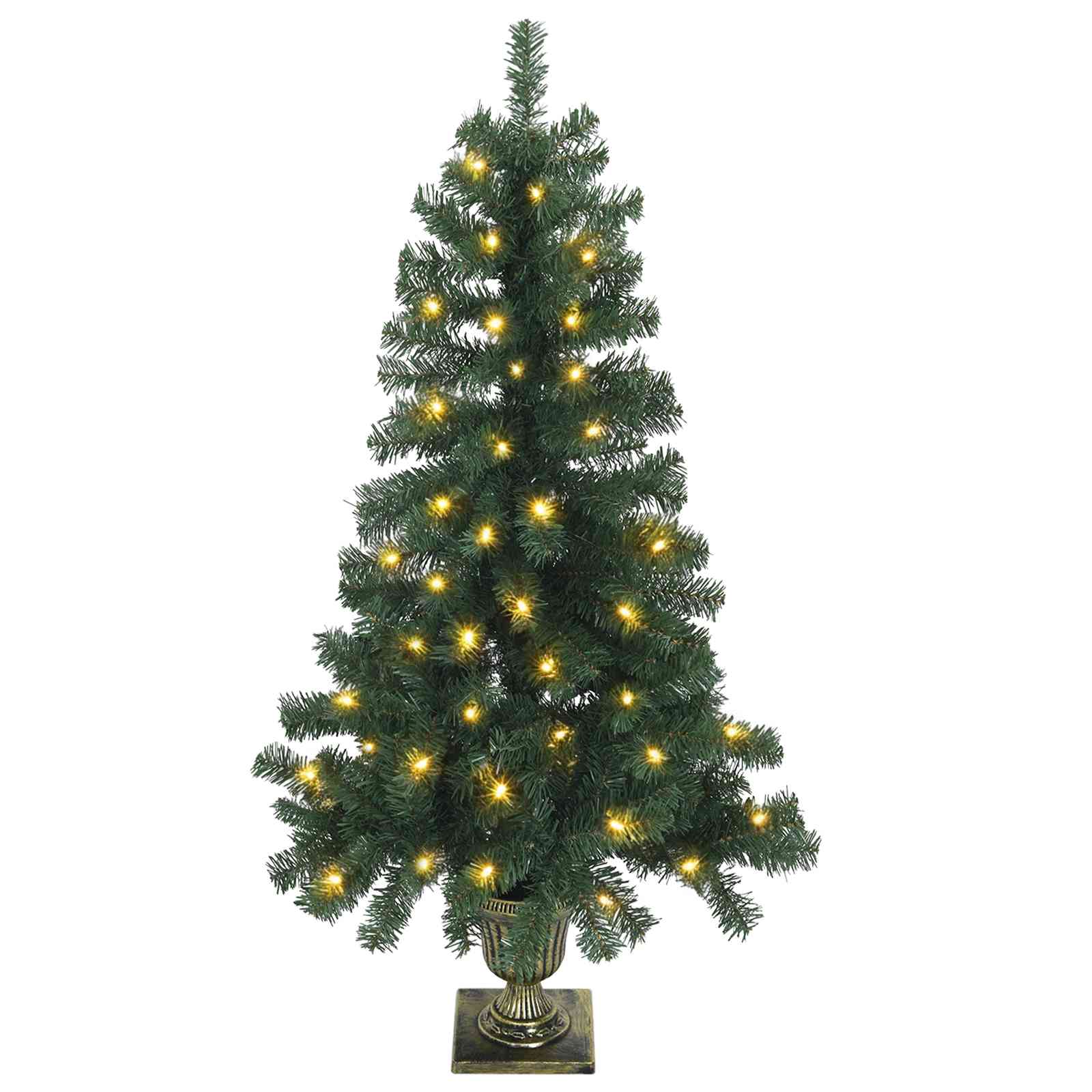 Komplet mini božičnih dreves 120 cm 275 LED Toplo bela PVC