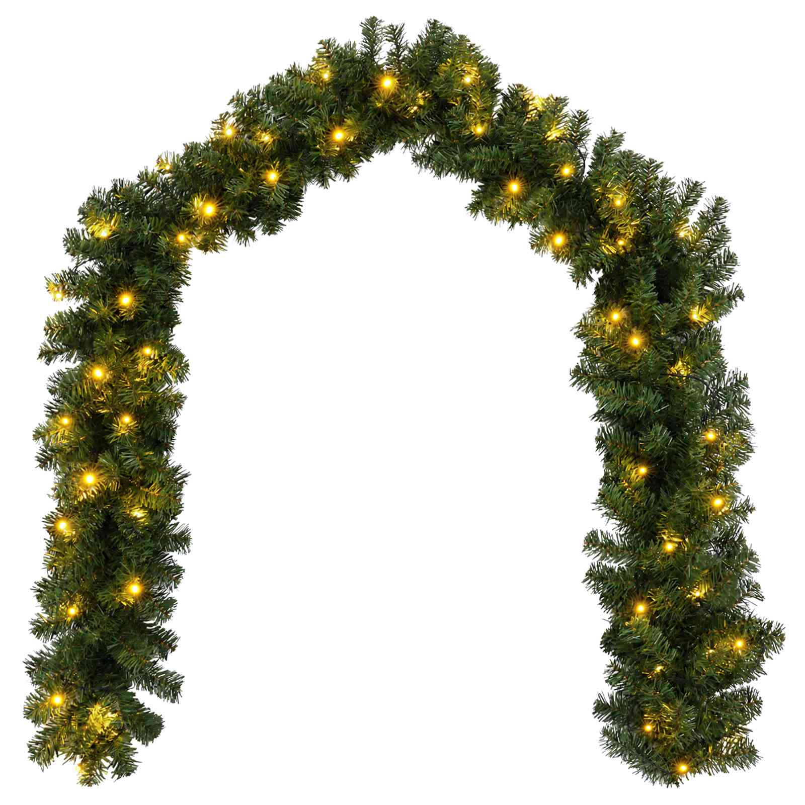 Komplet mini božičnih dreves 120 cm 275 LED Toplo bela PVC